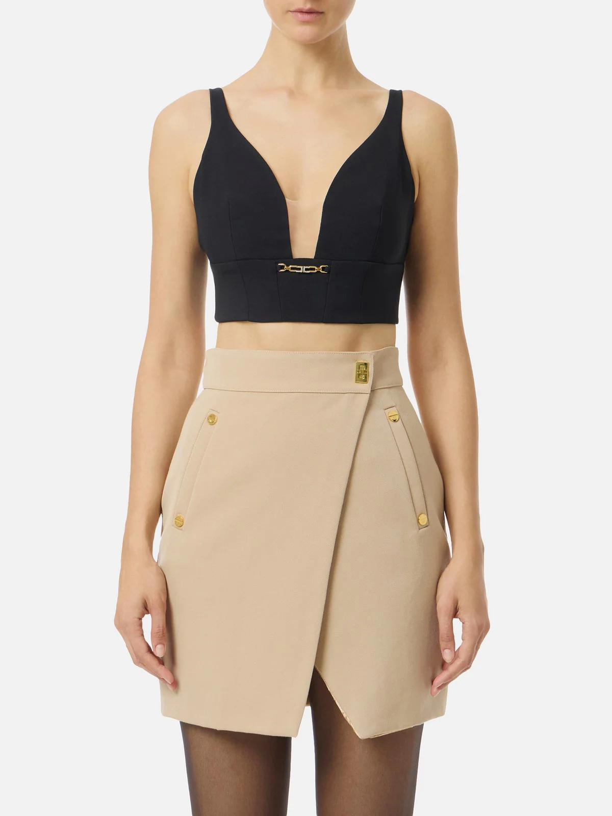 ELISABETTA FRANCHI Top Donna  TO04857E2 110 Nero - Image 2