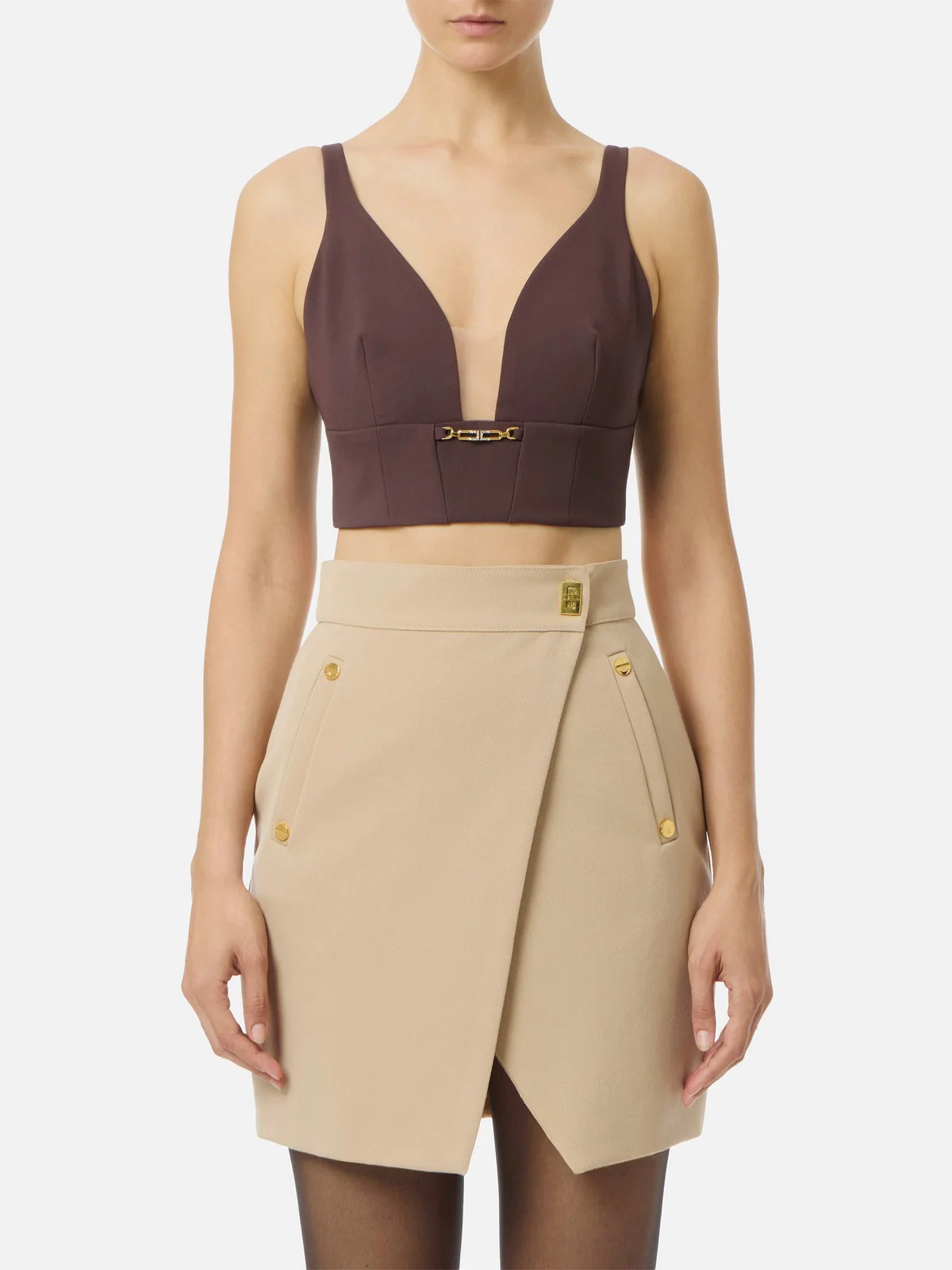 ELISABETTA FRANCHI Top Donna TO04857E2 EA4 MERLOT - Image 2
