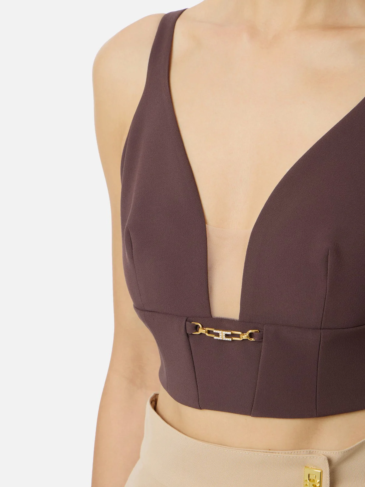 ELISABETTA FRANCHI Top Donna TO04857E2 EA4 MERLOT - Image 3