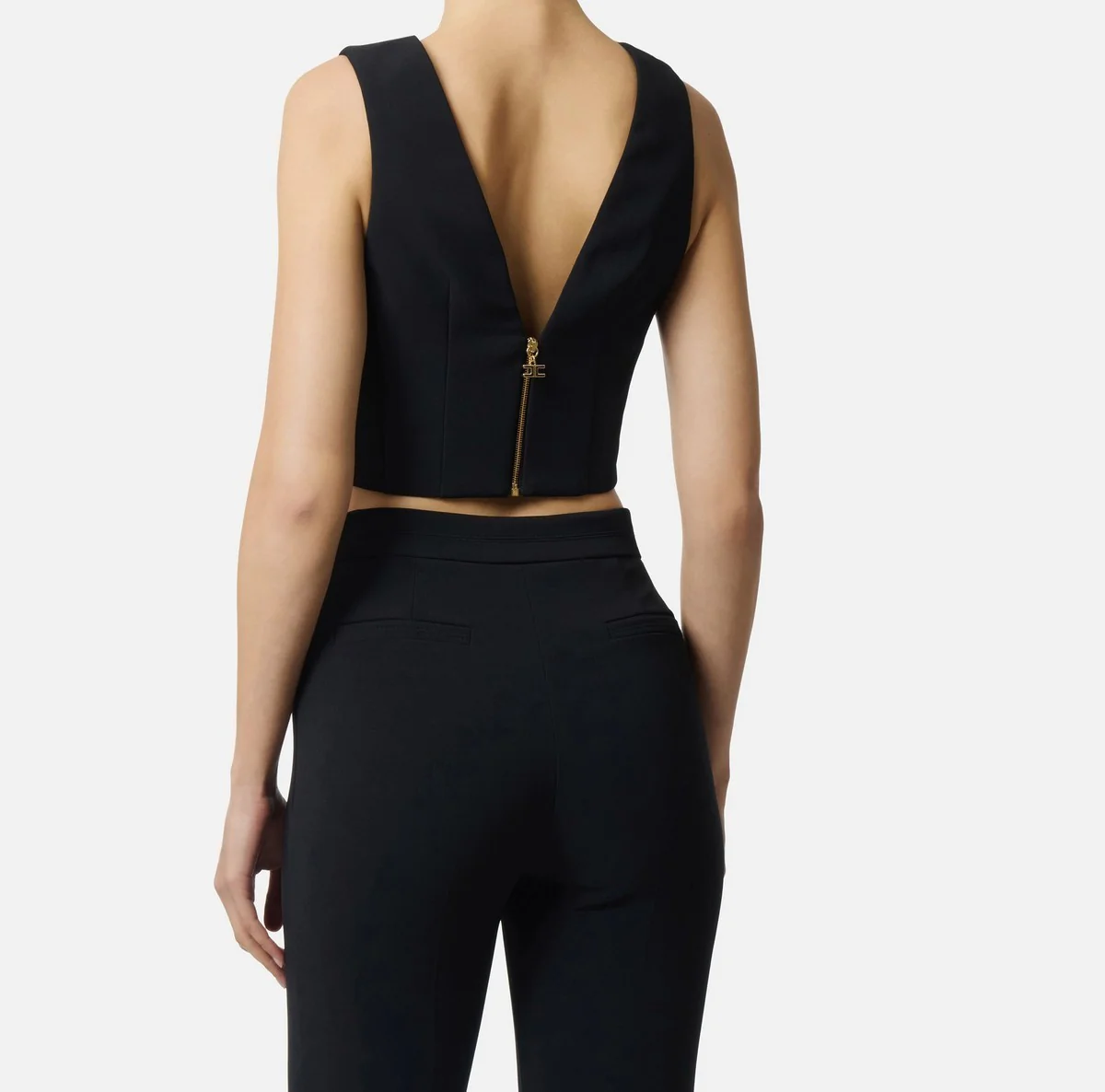 ELISABETTA FRANCHI Top Donna TO05061E2 110 Nero - Image 3