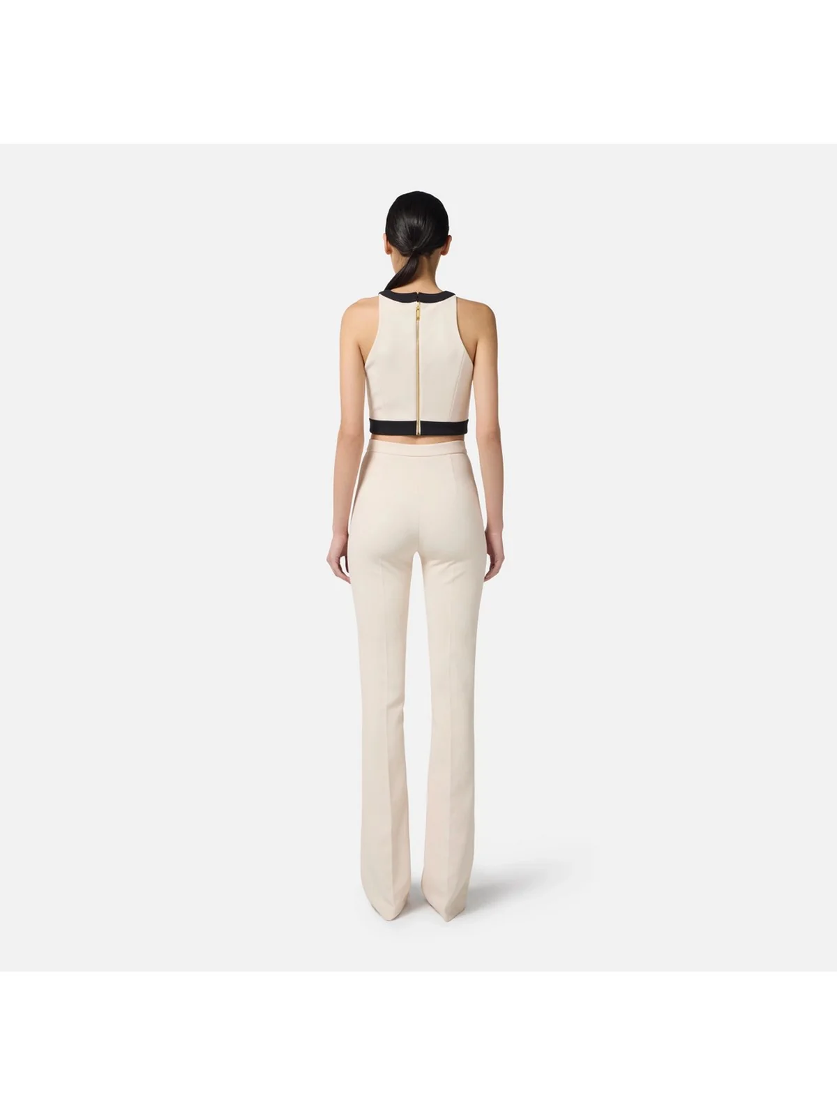 ELISABETTA FRANCHI Top Donna  TOT0156E2 EF1 MILK/NERO - Image 5