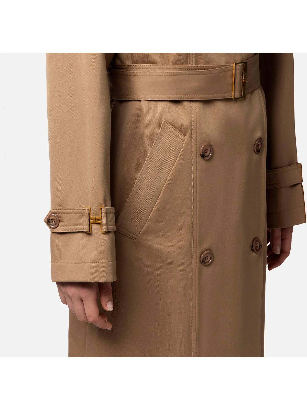 ELISABETTA FRANCHI Trench Donna  SP00541E2 390 Marrone - Image 4