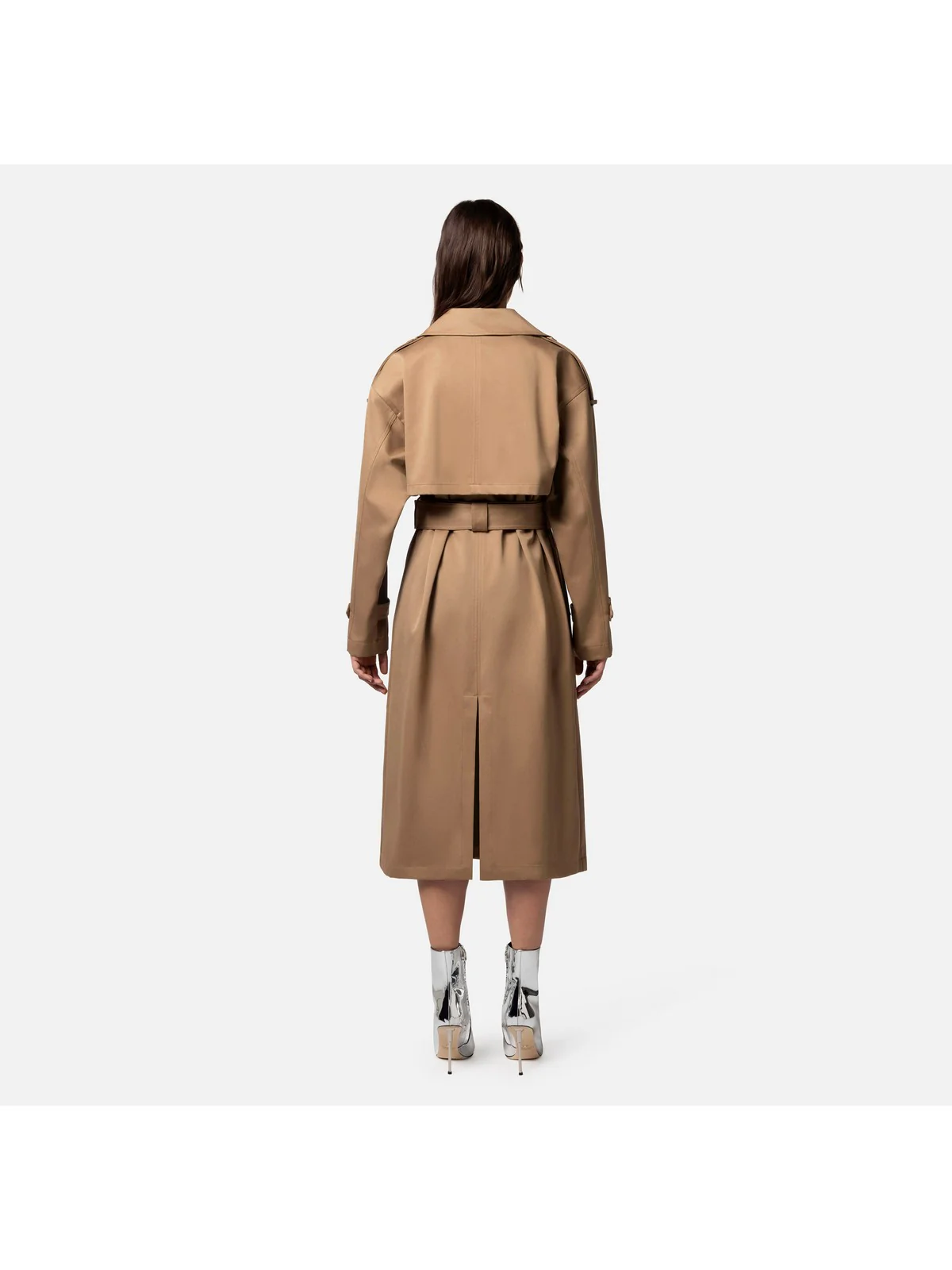 ELISABETTA FRANCHI Trench Donna  SP00541E2 390 Marrone - Image 5