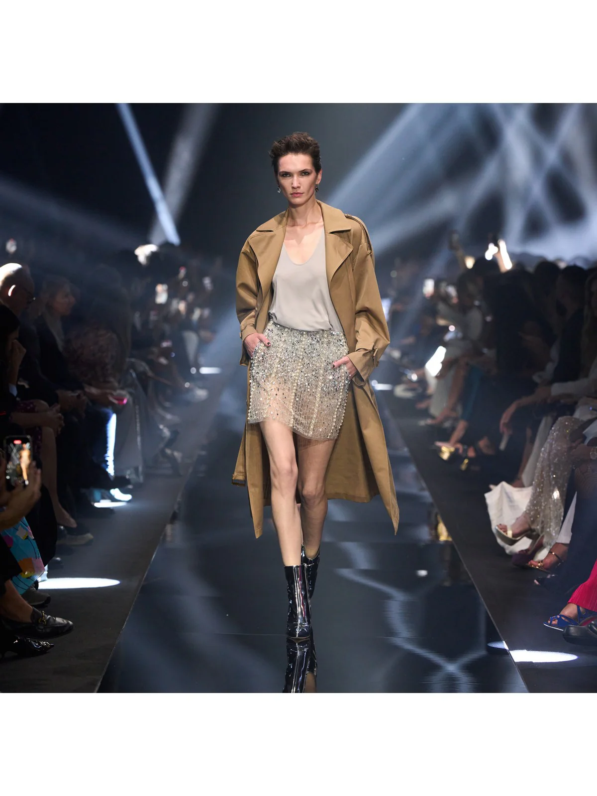 ELISABETTA FRANCHI Trench Donna  SP00541E2 390 Marrone - Image 6