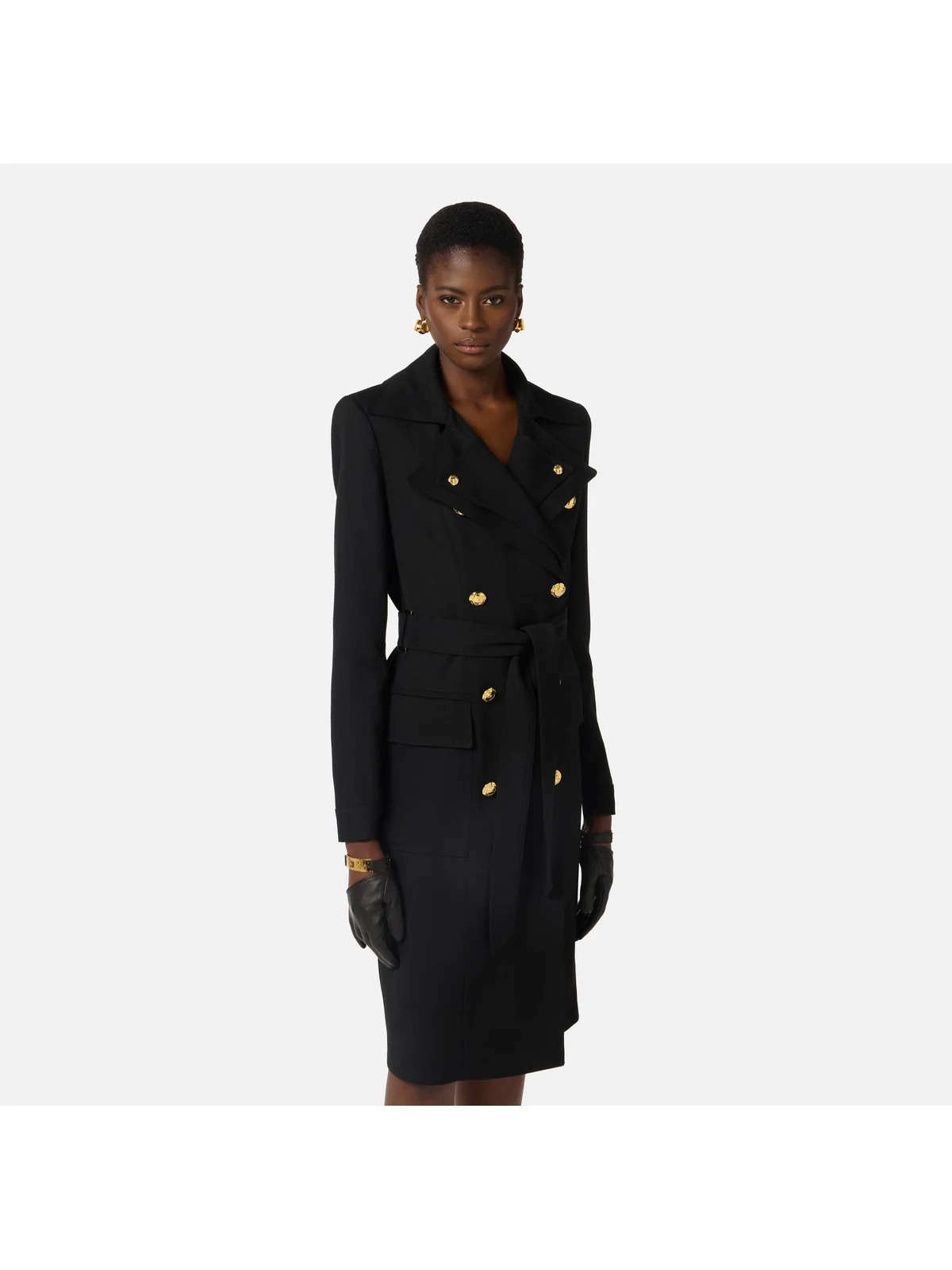 ELISABETTA FRANCHI Trench Donna  SP00561E2 110 NERO                     S - Image 4