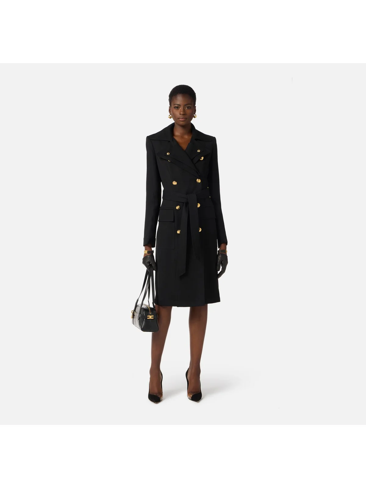 ELISABETTA FRANCHI Trench Donna  SP00561E2 110 NERO                     S - Image 5