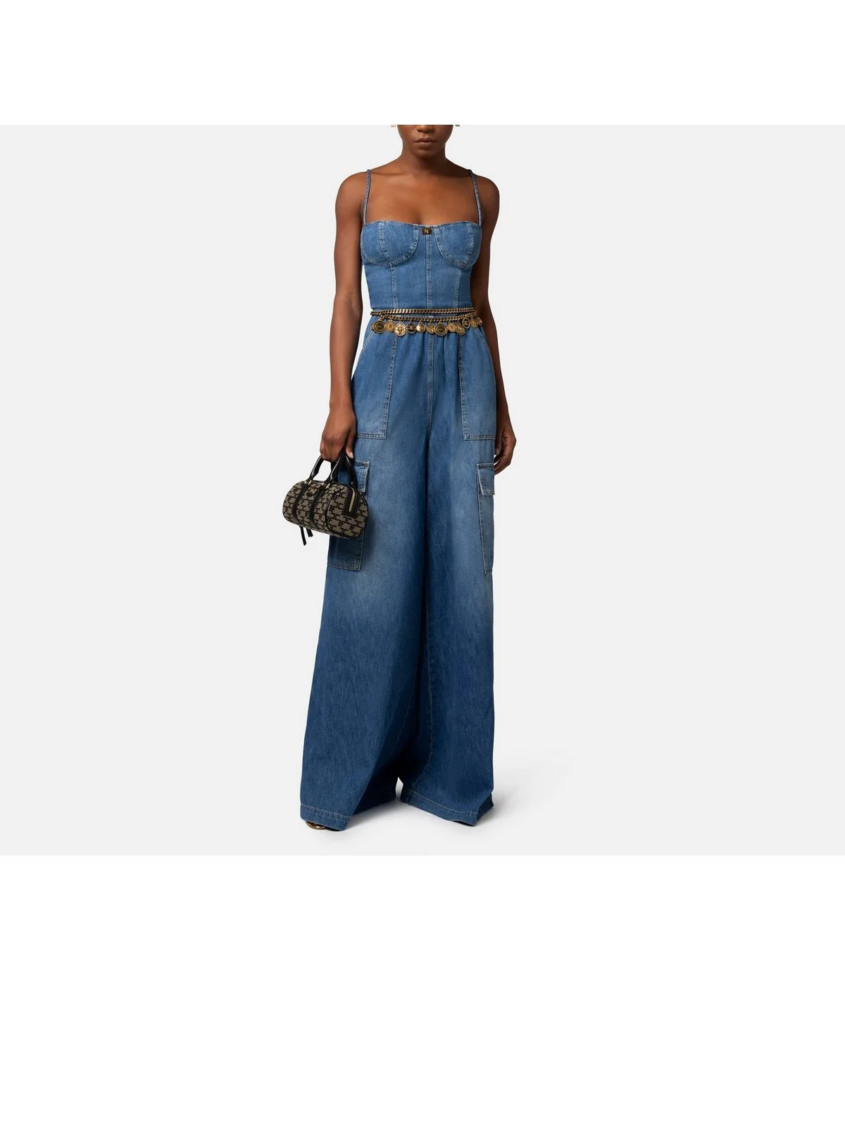 ELISABETTA FRANCHI Tuta Donna  TJ29D41E2 104 Blu - Image 2
