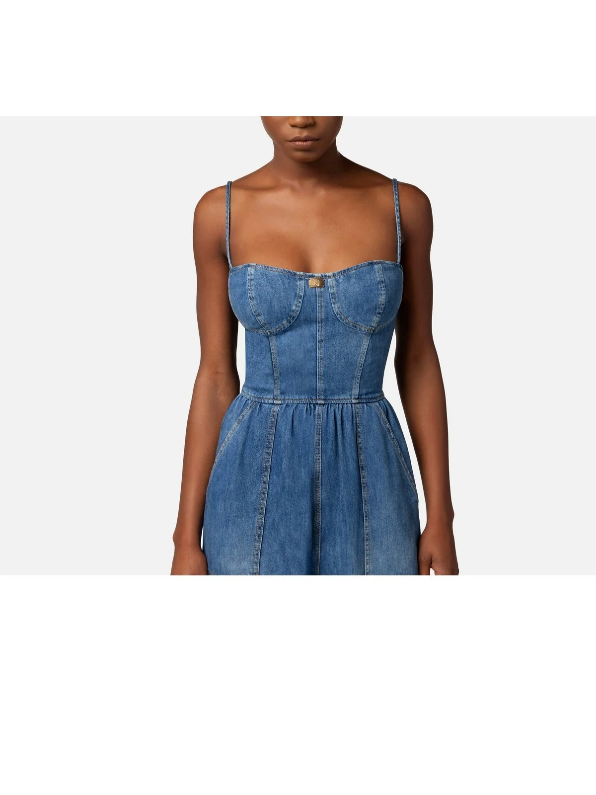 ELISABETTA FRANCHI Tuta Donna  TJ29D41E2 104 Blu - Image 3