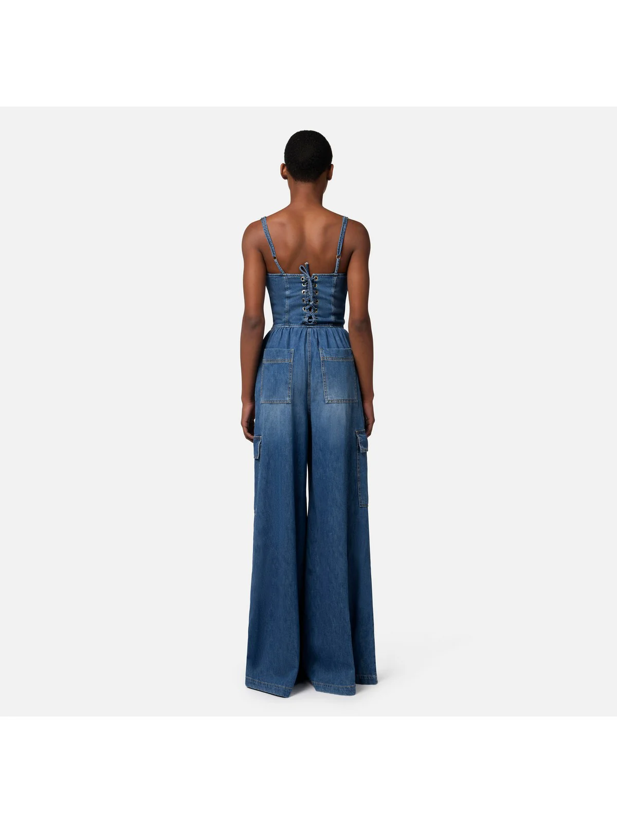 ELISABETTA FRANCHI Tuta Donna  TJ29D41E2 104 Blu - Image 5