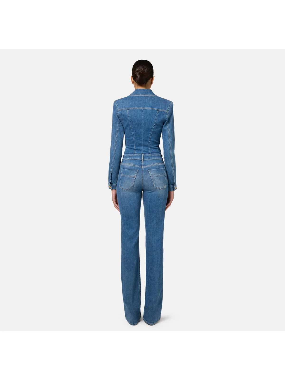 ELISABETTA FRANCHI Tuta Donna  TJ33I46E2 104 Blu - Image 5