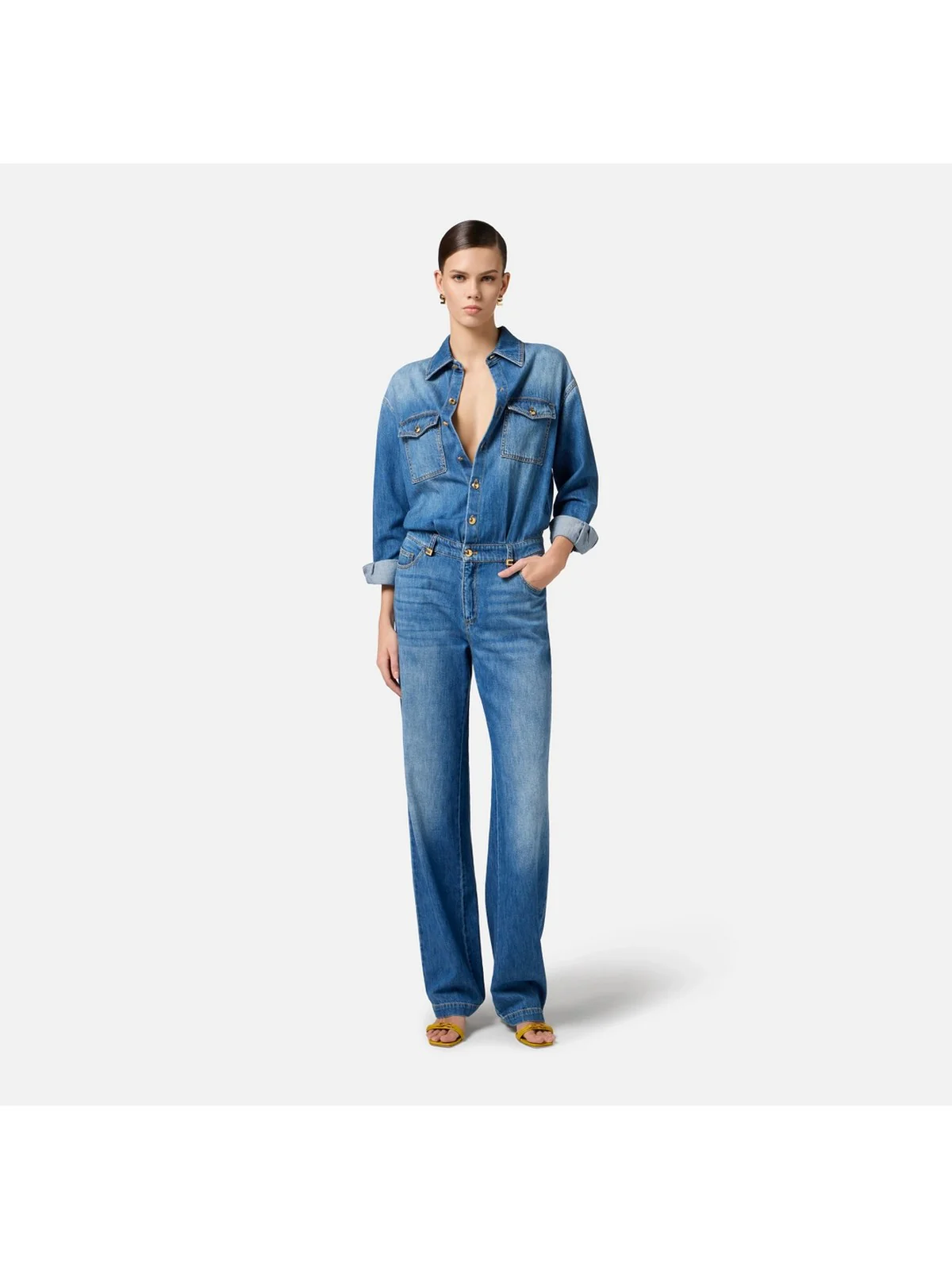 ELISABETTA FRANCHI Tuta Donna  TJ38D51E2-192 Blu - Image 2