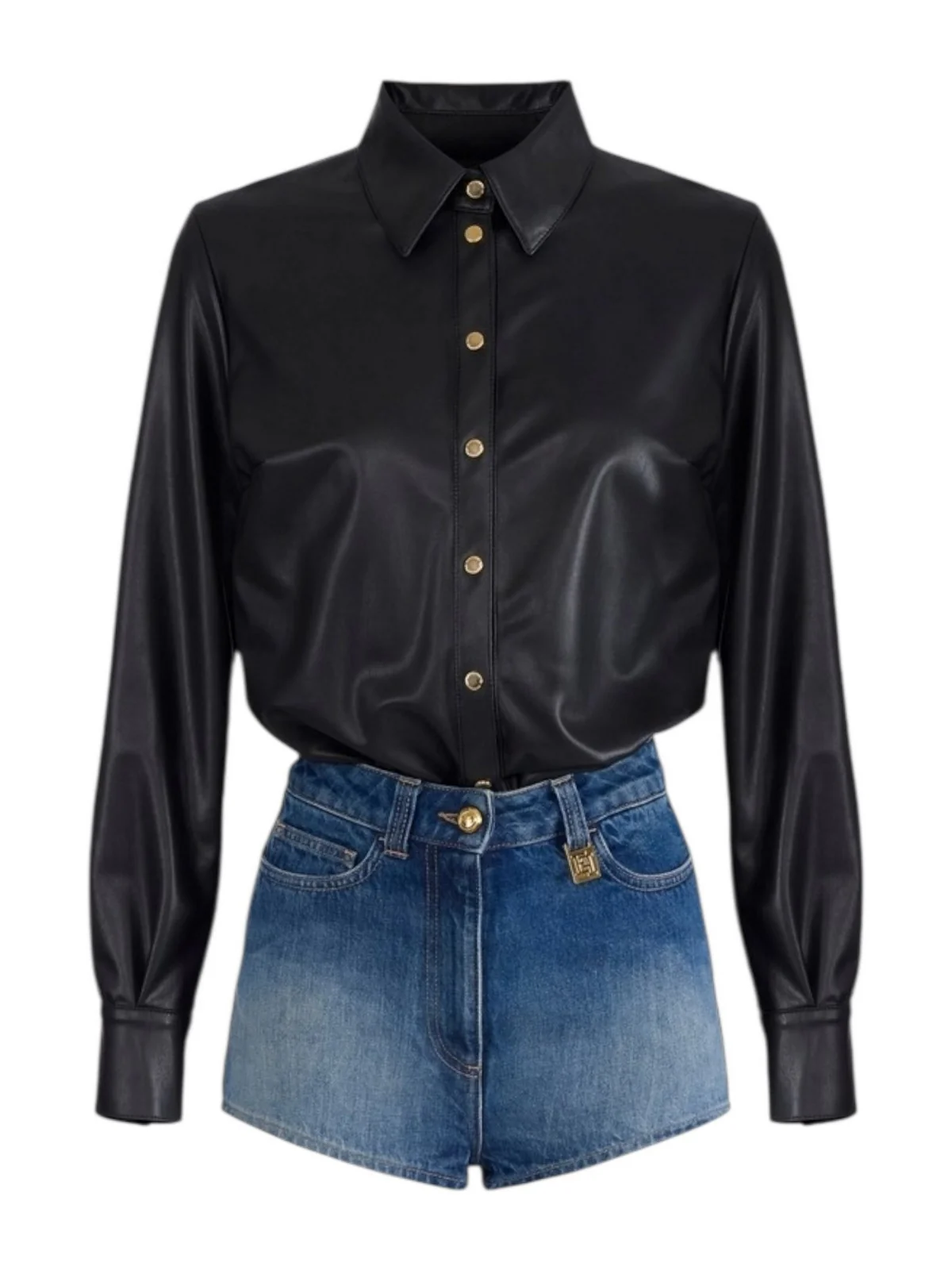 ELISABETTA FRANCHI Tuta Donna TJ48I61E2 FB7 NERO/BLUE DENIM