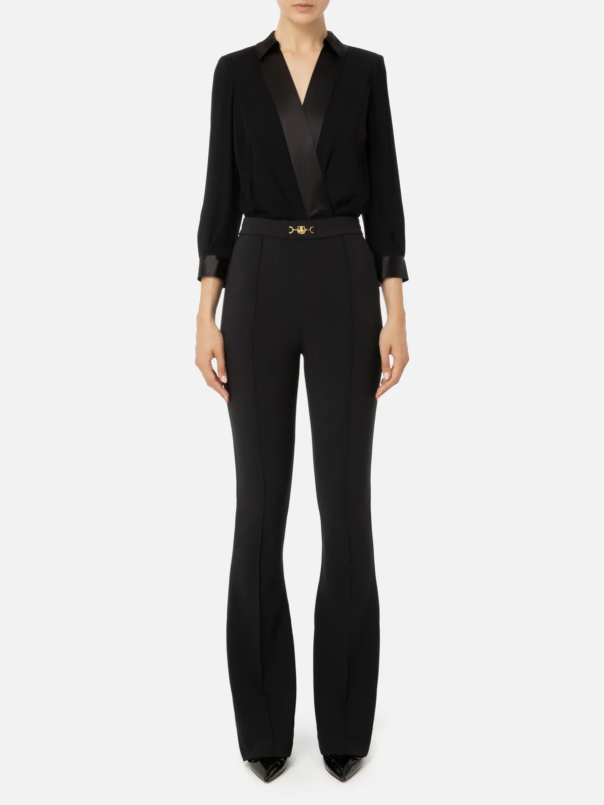 ELISABETTA FRANCHI Tuta Donna  TU00546E2 110 Nero - Image 2