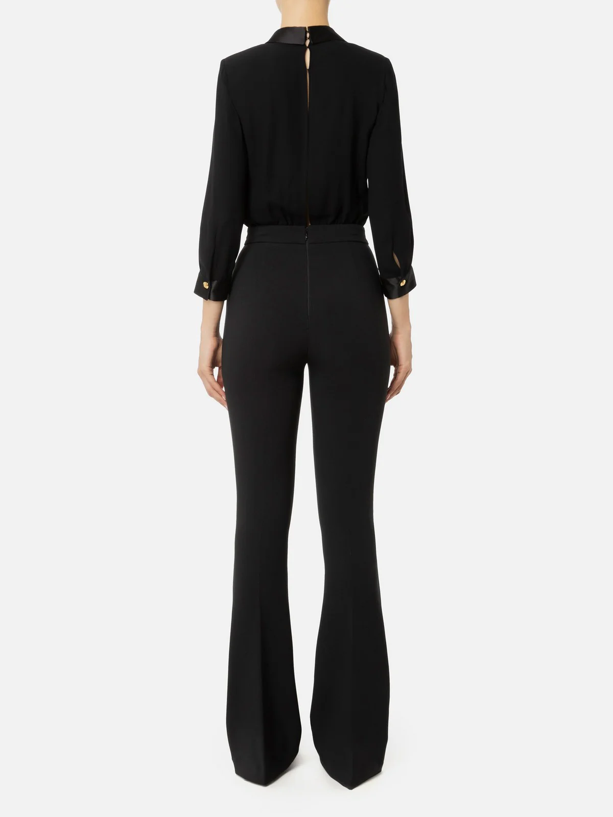 ELISABETTA FRANCHI Tuta Donna  TU00546E2 110 Nero - Image 4