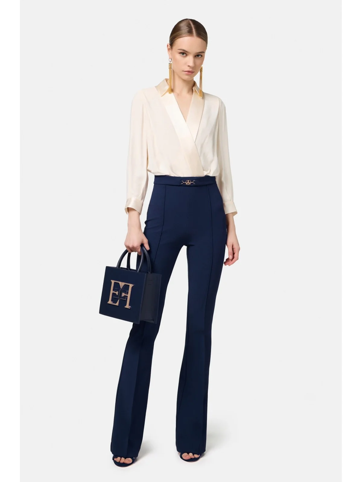 ELISABETTA FRANCHI Tuta Donna  TU00546E2 CM9 Bianco - Image 2