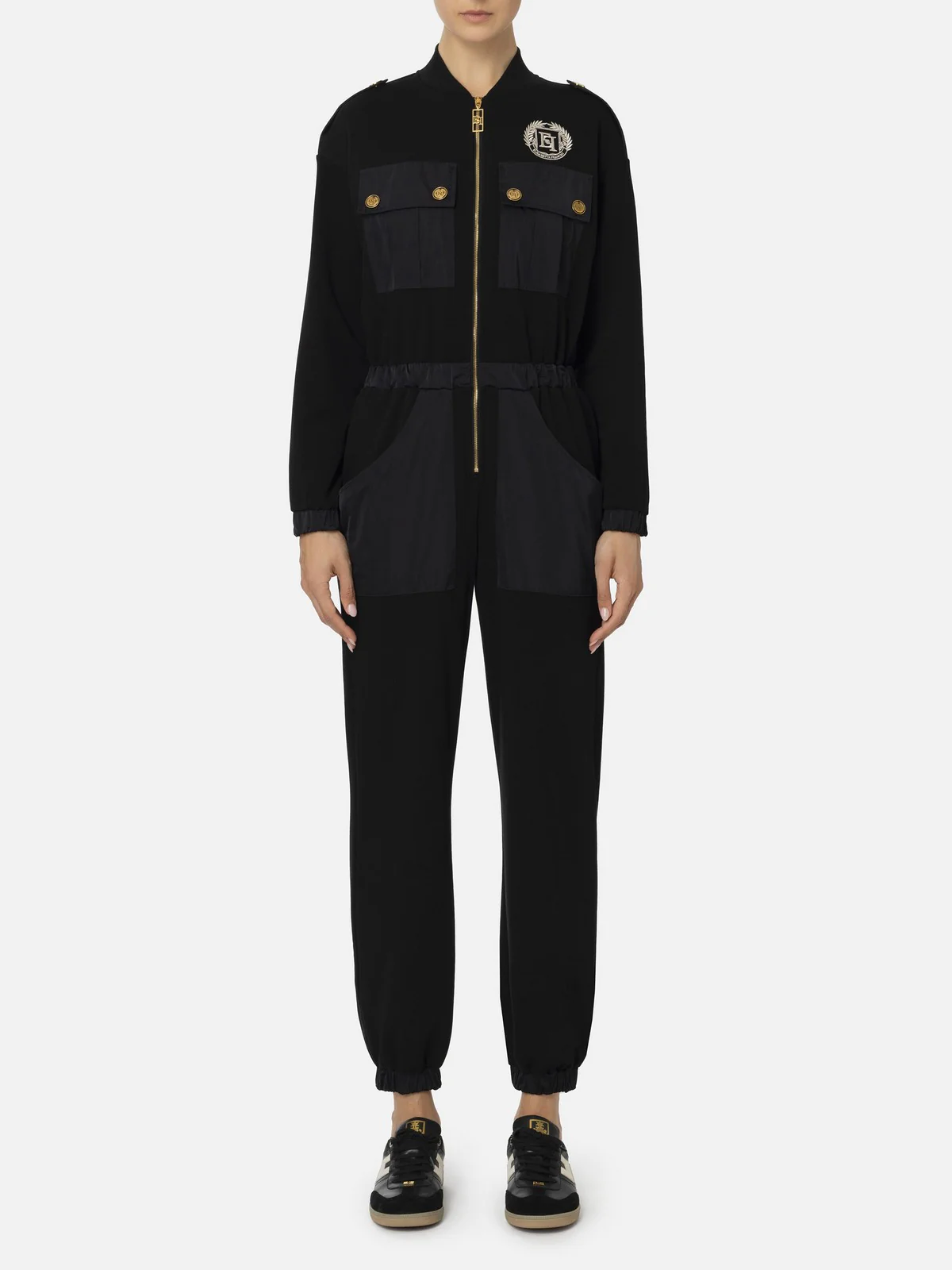 ELISABETTA FRANCHI Tuta Donna  TU01146E2 110 Nero - Image 2