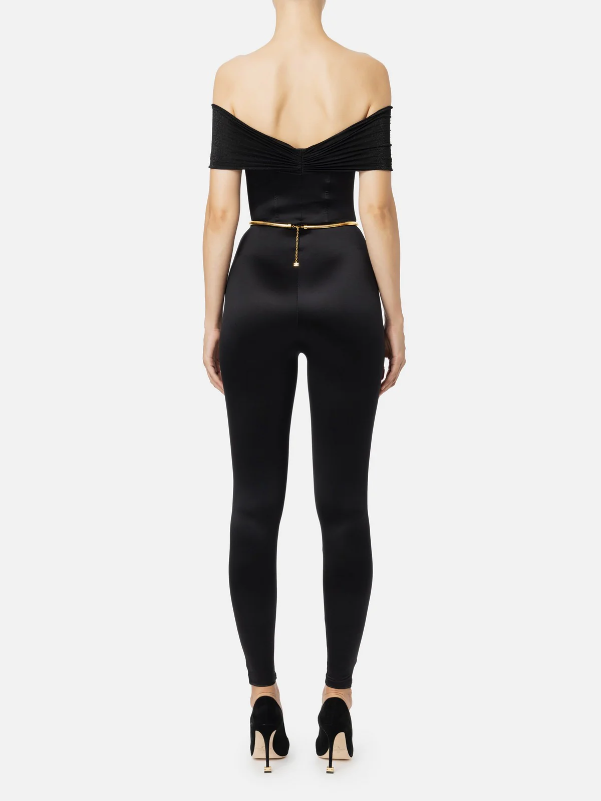 ELISABETTA FRANCHI Tuta Donna  TU01847E2 110 Nero - Image 4