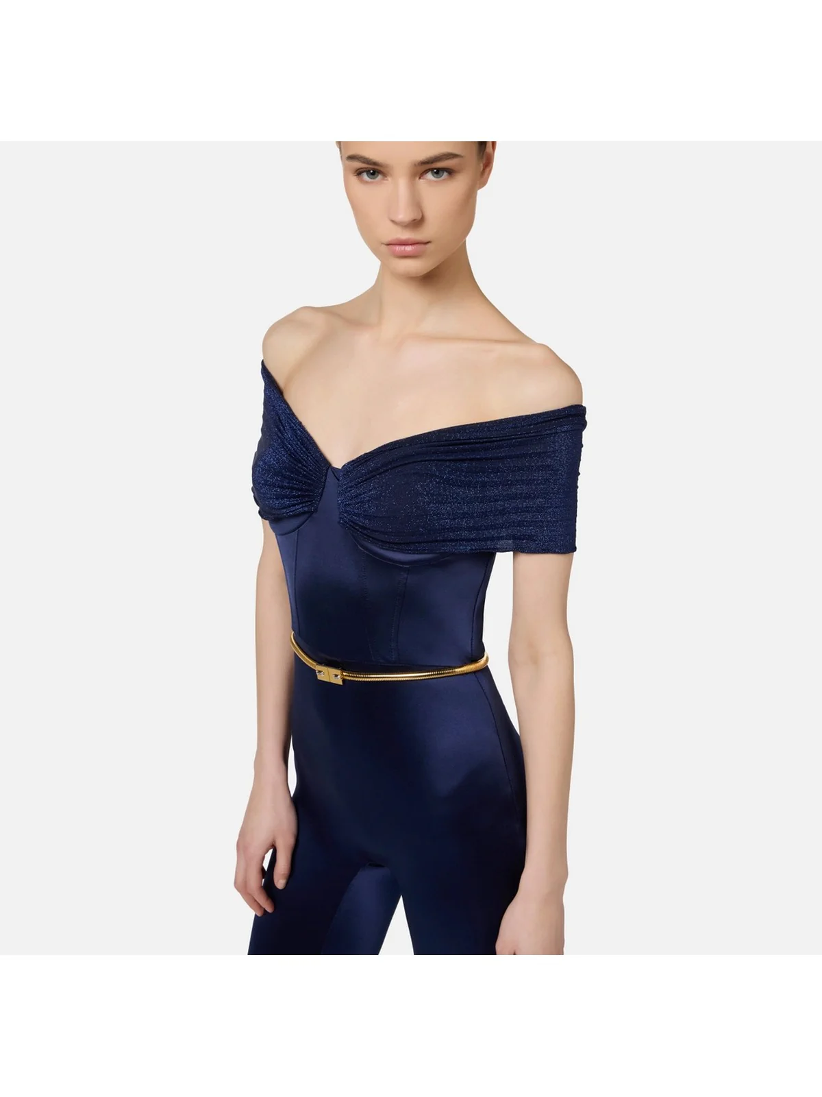 ELISABETTA FRANCHI Tuta Donna  TU01847E2 B75 Blu - Image 3