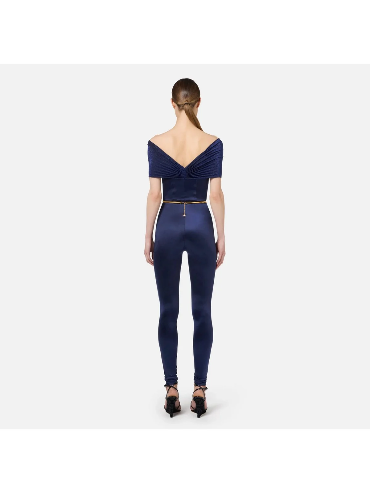 ELISABETTA FRANCHI Tuta Donna  TU01847E2 B75 Blu - Image 5