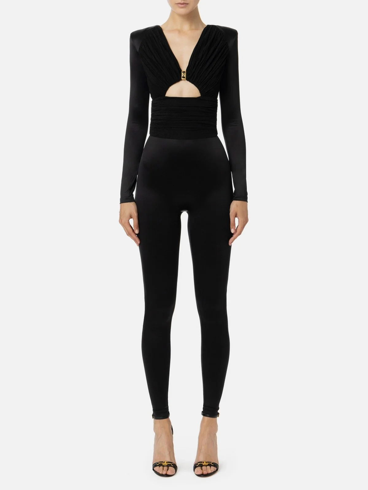 ELISABETTA FRANCHI Tuta Donna  TU01946E2 110 Nero - Image 2
