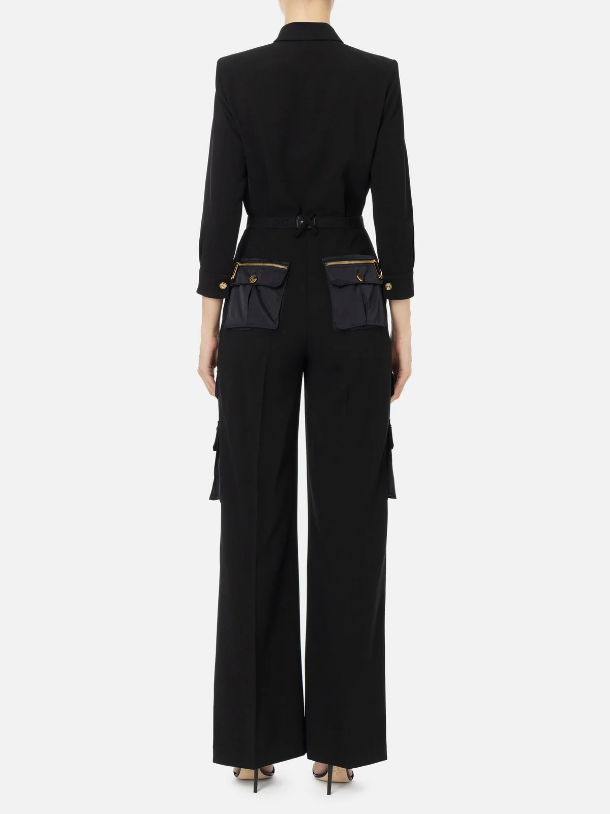ELISABETTA FRANCHI Tuta Donna TU02246E2 110 Nero - Image 4