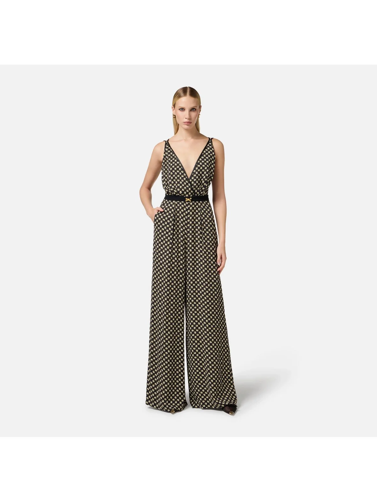 ELISABETTA FRANCHI Tuta Donna  TU03551E2-DJ5 Nero - Image 2