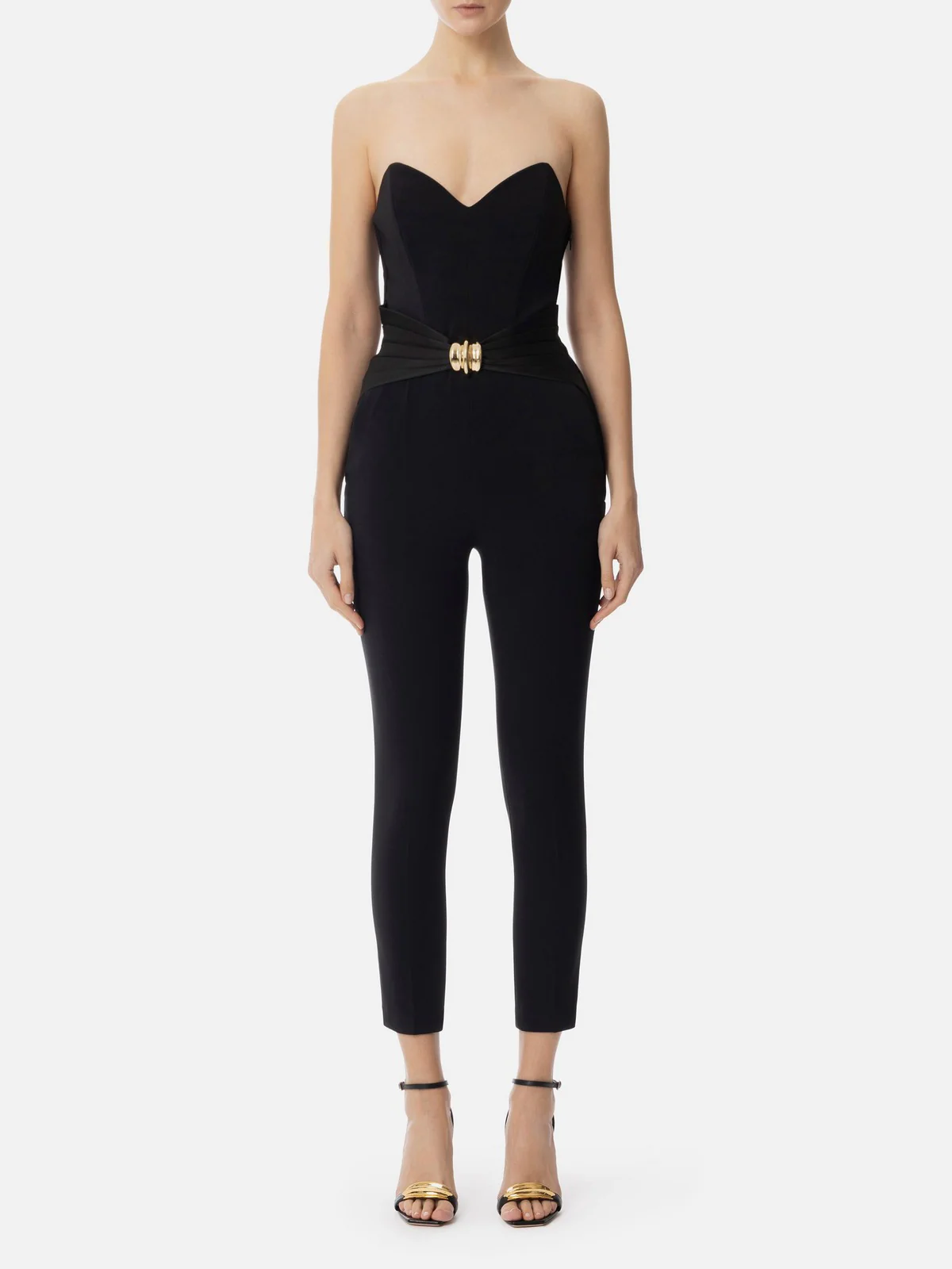 ELISABETTA FRANCHI Tuta Donna  TU03951E2-110 Nero - Image 2
