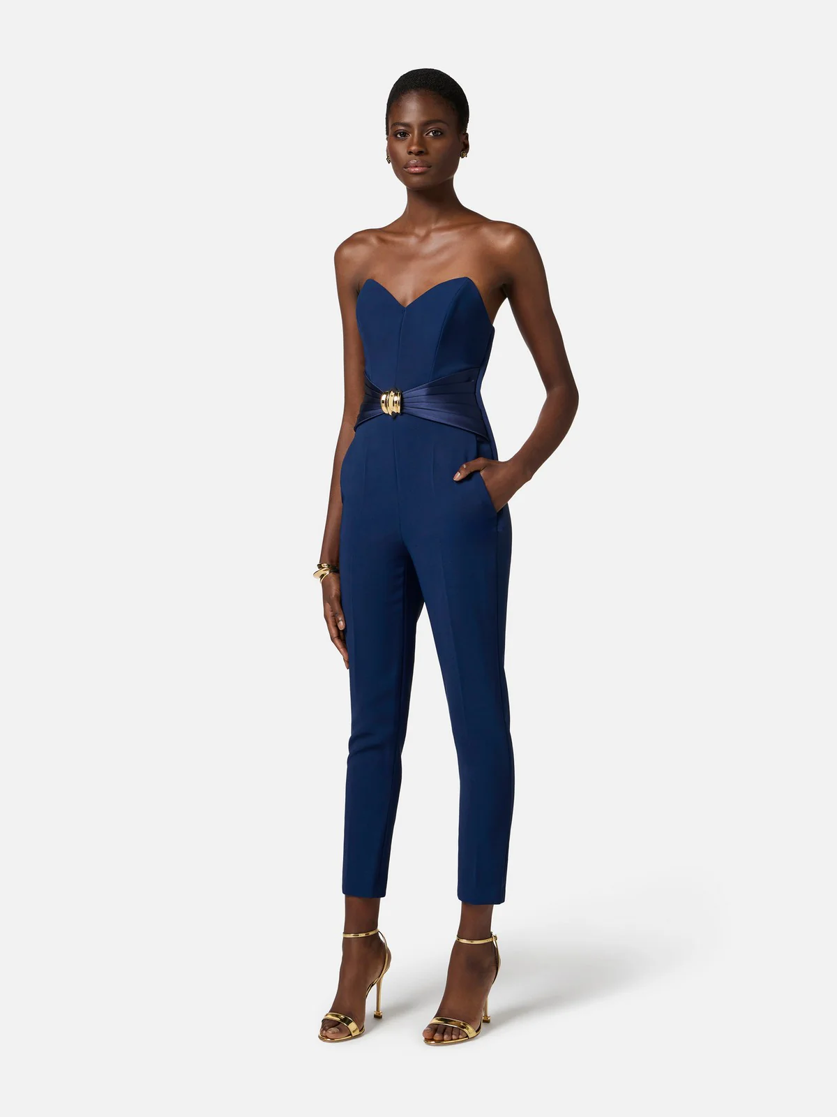 ELISABETTA FRANCHI Tuta Donna  TU03951E2-DC8 Blu - Image 2