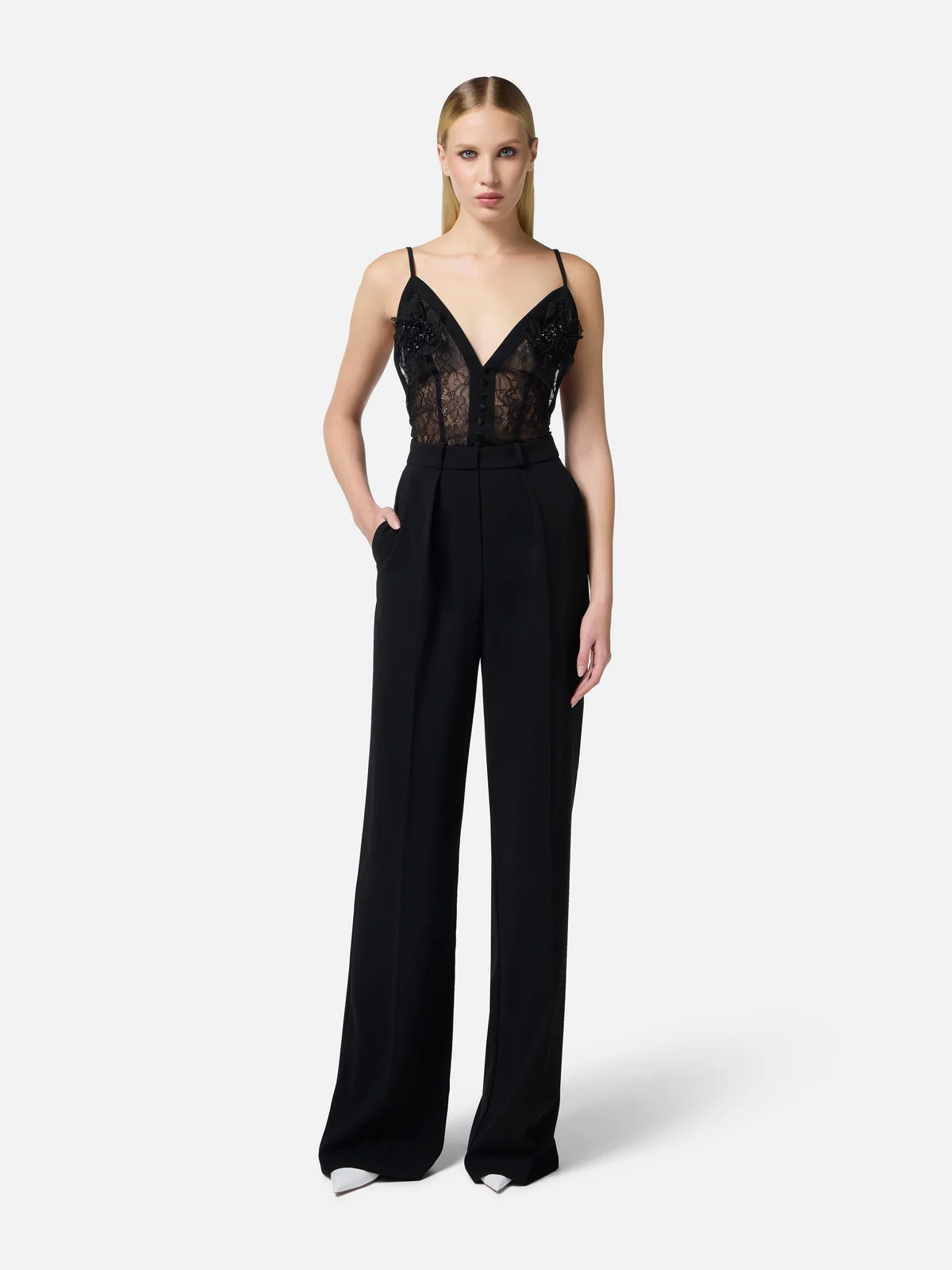 ELISABETTA FRANCHI Tuta Donna  TU04952E2-110 Nero - Image 2