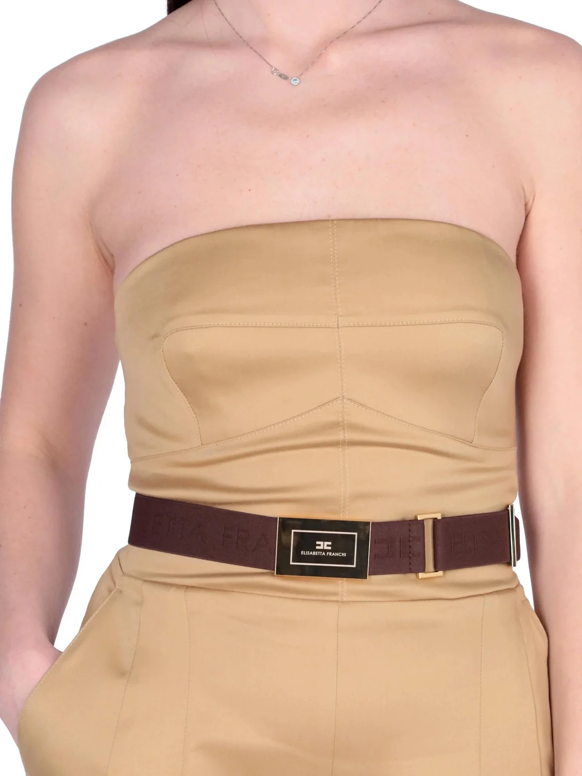 ELISABETTA FRANCHI Tuta Donna TU05152E2-032 Marrone - Image 3
