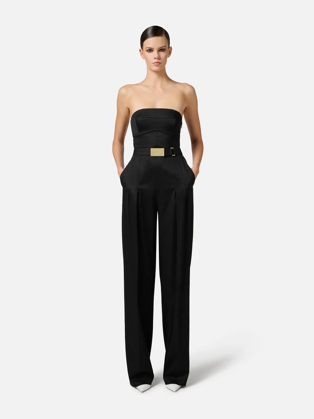 ELISABETTA FRANCHI Tuta Donna  TU05152E2-110 Nero - Image 2