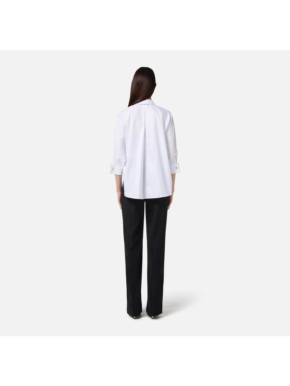 ELISABETTA FRANCHI Tuta Donna  TU05656E2 221 BIANCO/NERO - Image 3