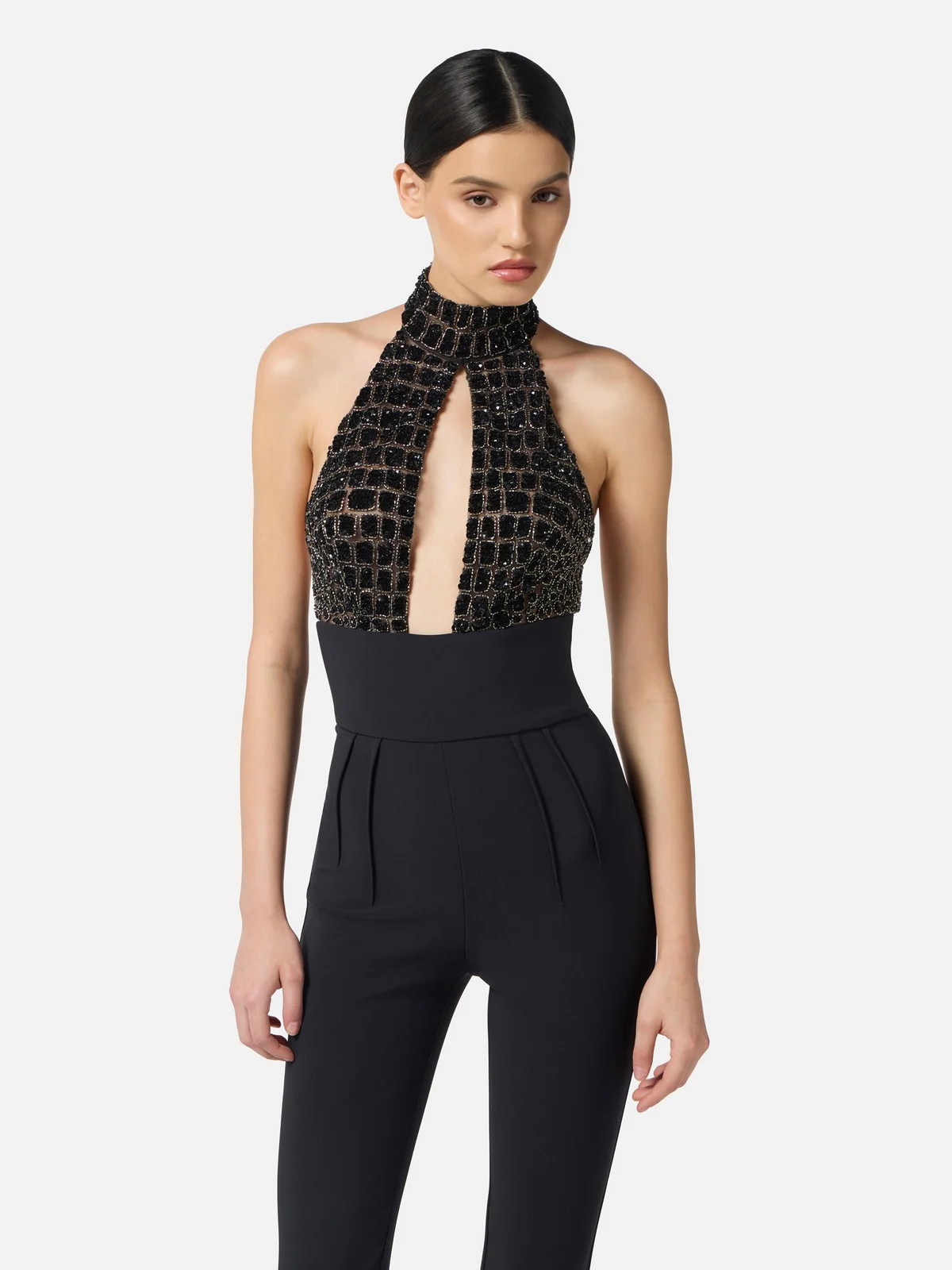 ELISABETTA FRANCHI Tuta Donna  TU06257E2 110 Nero - Image 3