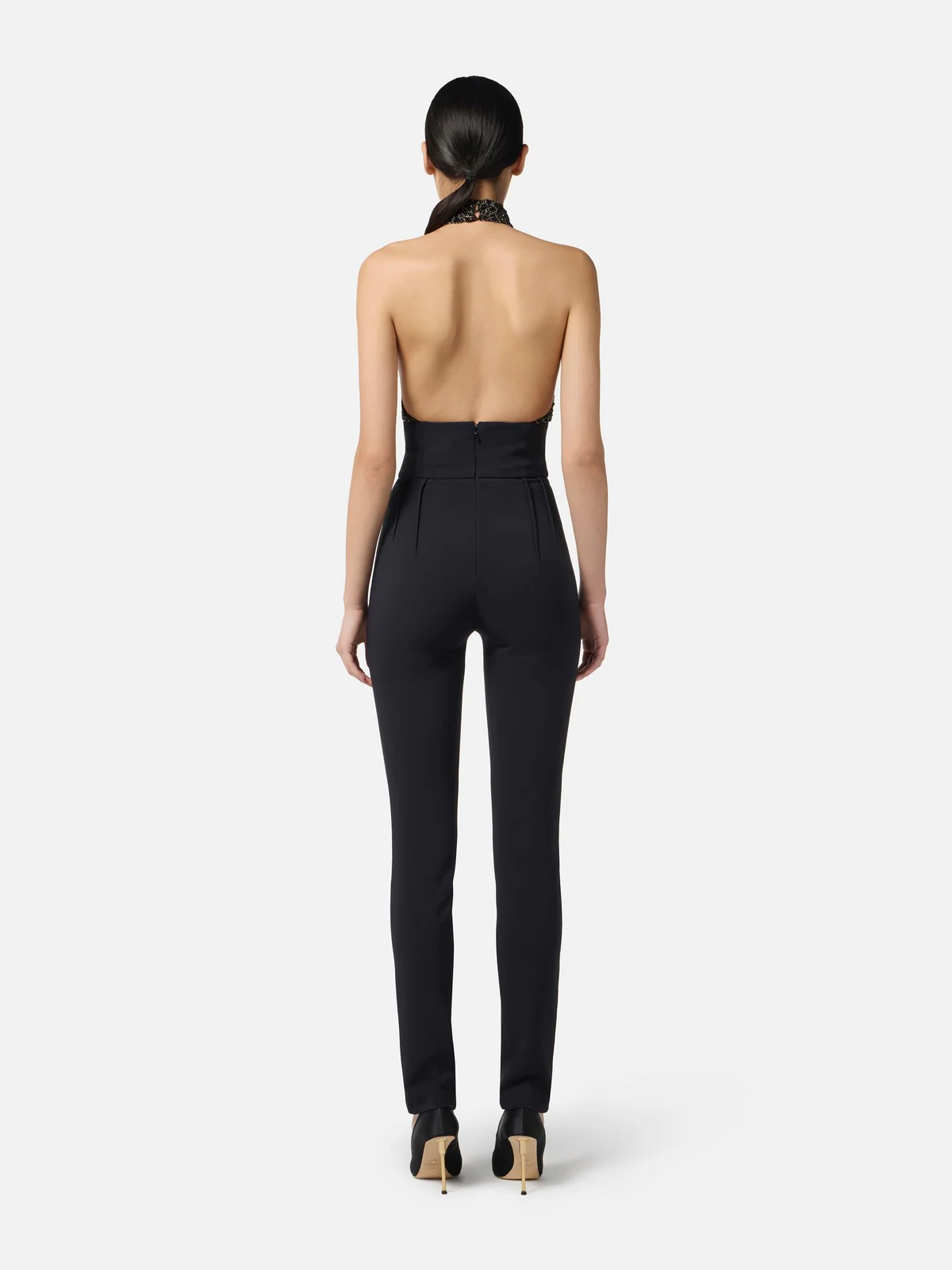 ELISABETTA FRANCHI Tuta Donna  TU06257E2 110 Nero - Image 5