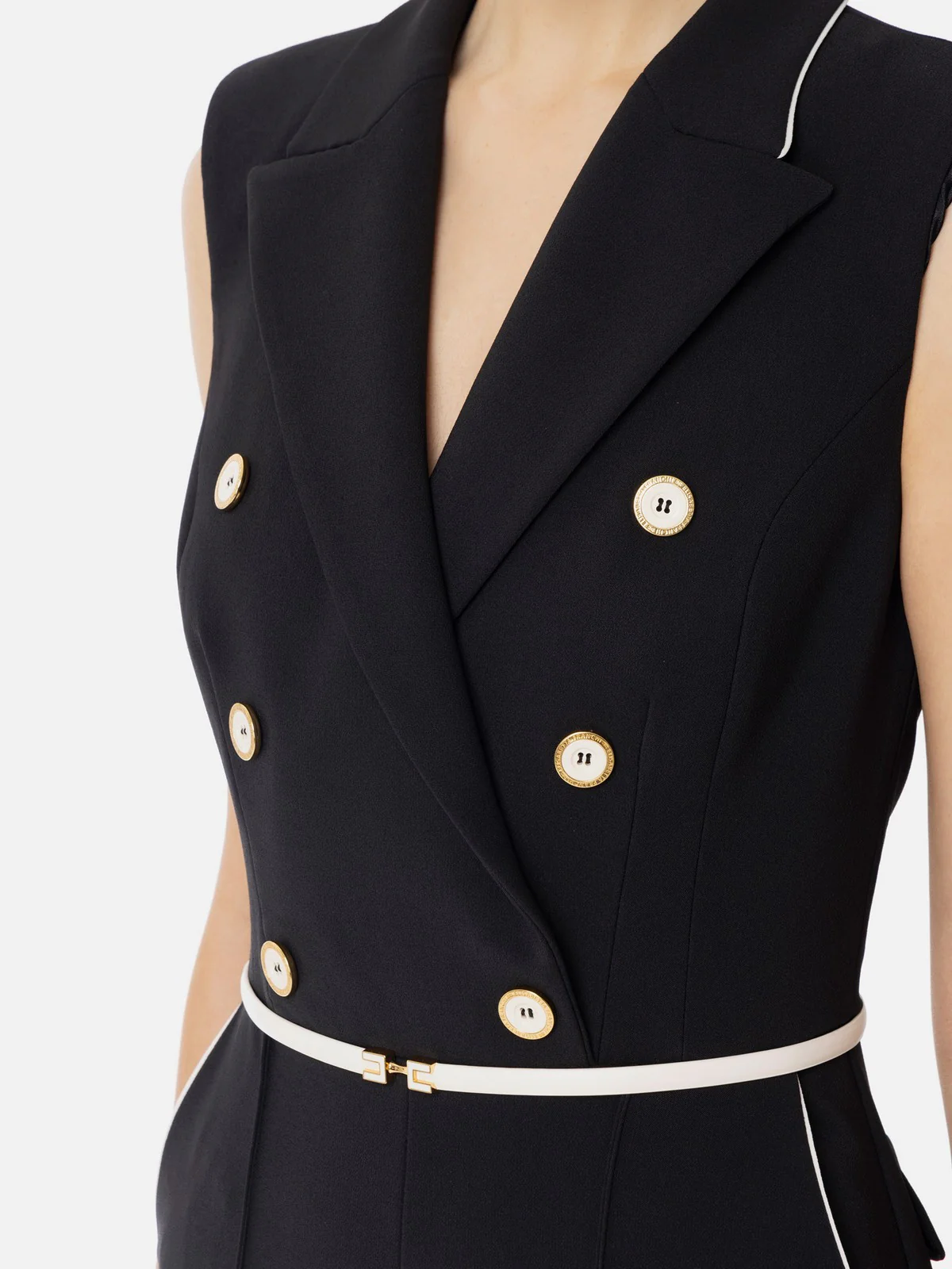 ELISABETTA FRANCHI Tuta Donna  TUT4551E2-685 Nero - Image 3