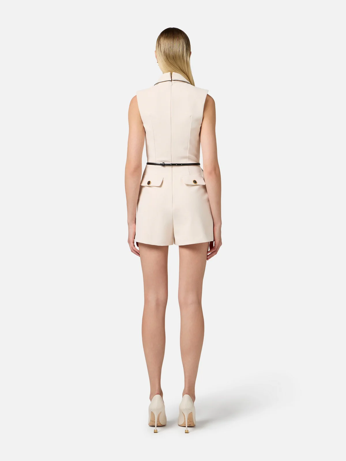 ELISABETTA FRANCHI Tuta Donna  TUT4551E2-E84 Beige - Image 5