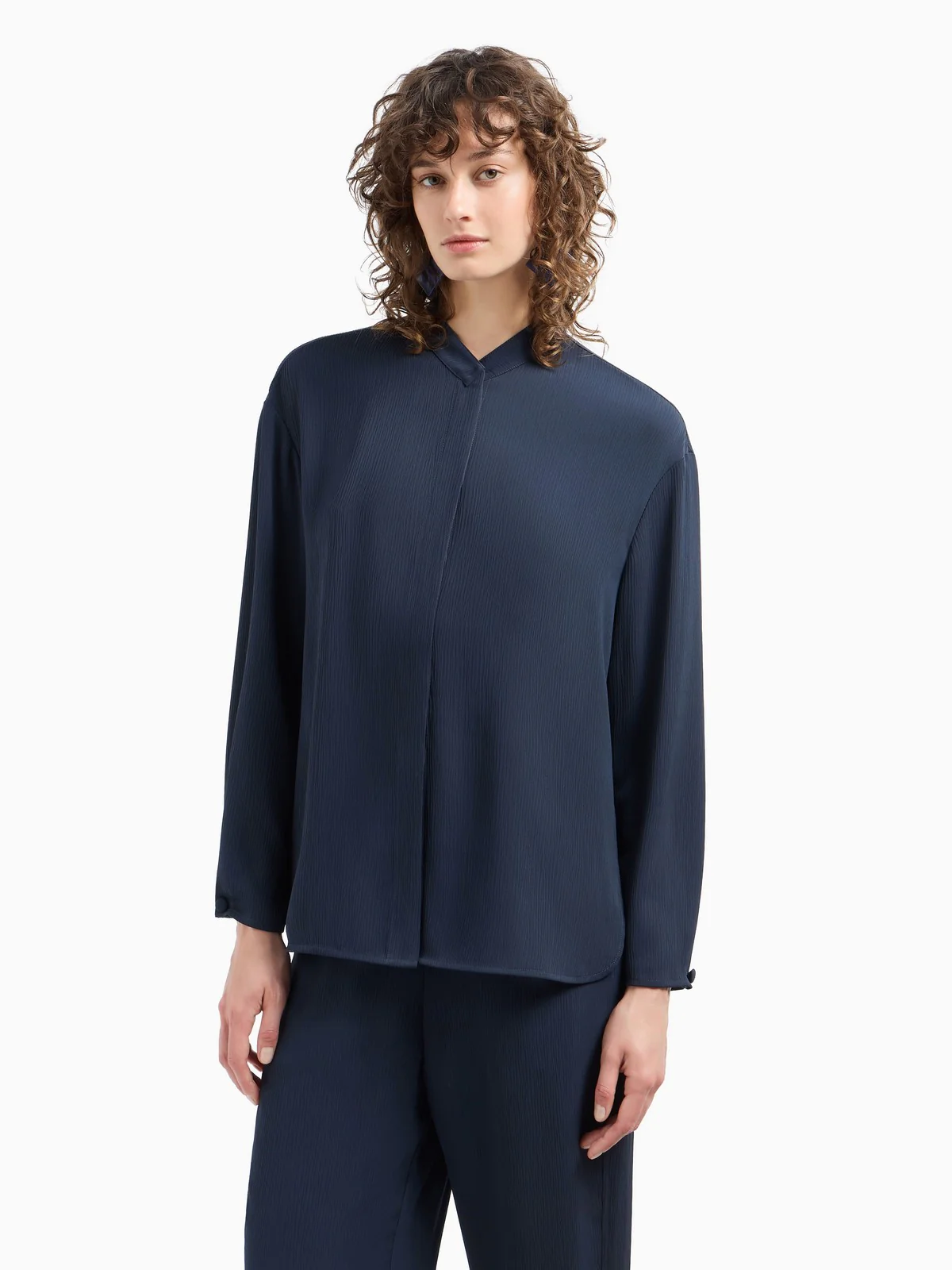 EMPORIO ARMANI Camicia Donna EW000863 AF12521 UB081 Blu - Image 4