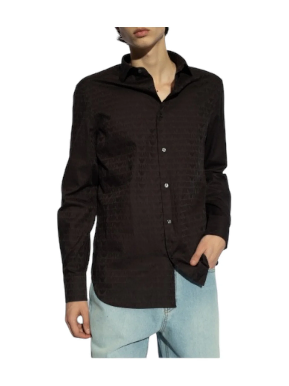 EMPORIO ARMANI Camicia Uomo  3D1C86 1NIUZ F056 Nero - Image 2