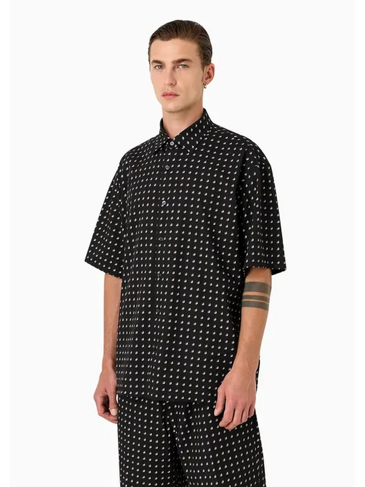 EMPORIO ARMANI Camicia Uomo 3D1CG7 1NRDZ F013 Nero - Image 2