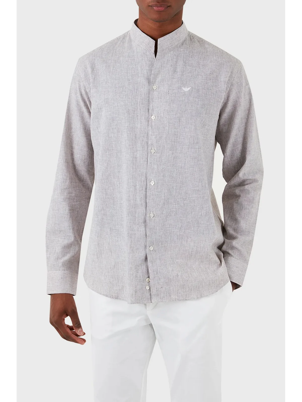 EMPORIO ARMANI Camicia Uomo  E31CM3 F1312 440 Marrone - Image 3