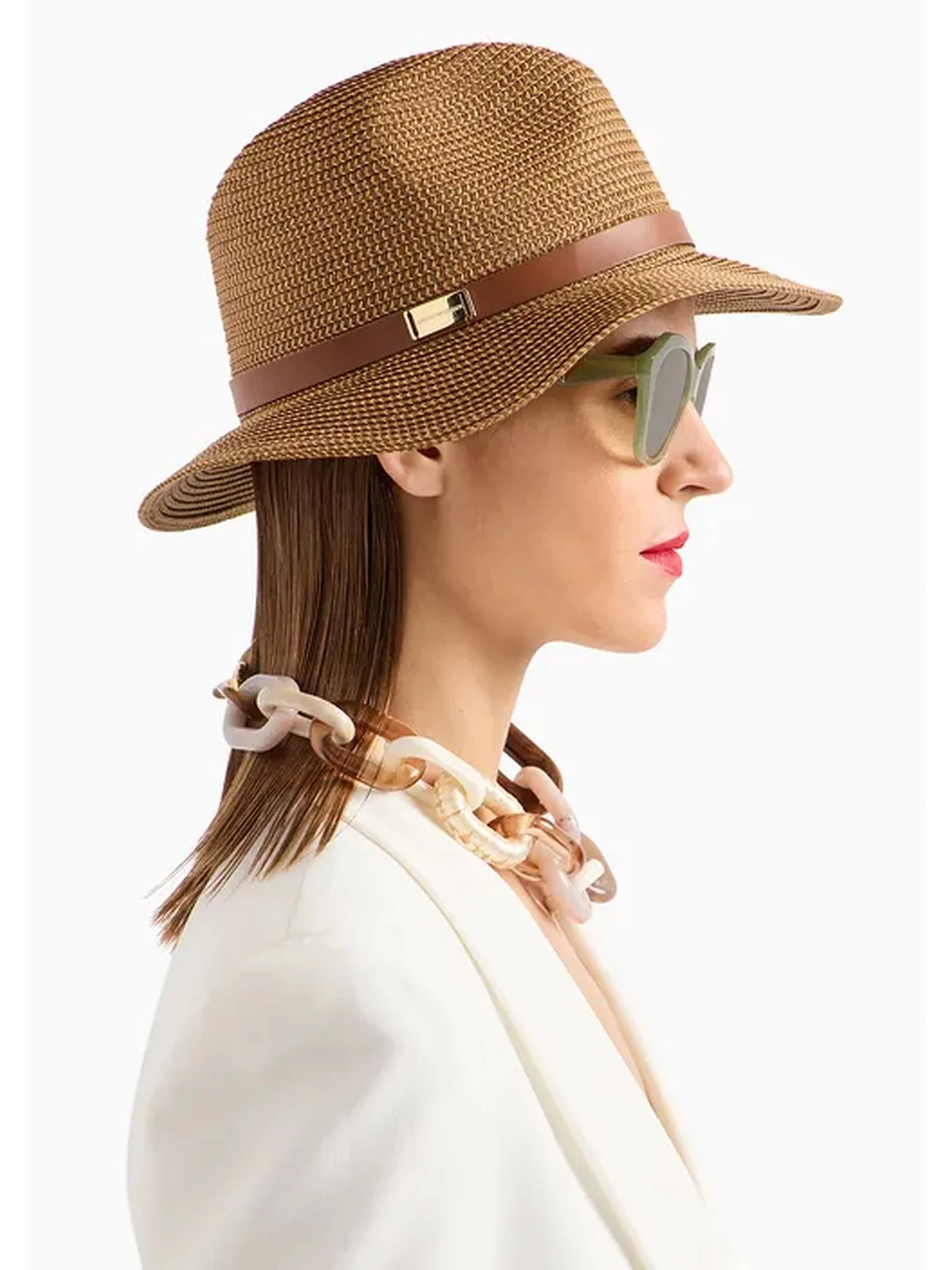 EMPORIO ARMANI Cappello Donna  637347 4R508 00153 Marrone - Image 3
