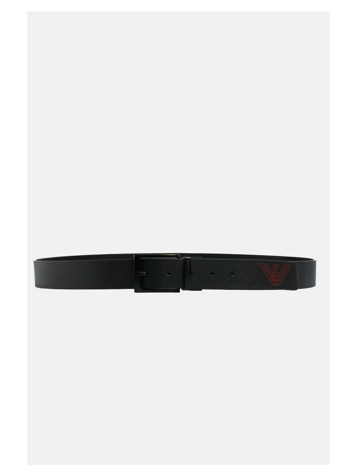EMPORIO ARMANI Cintura Uomo  Y4S195 Y739K 80605 BLACK/ORANGE LOGO - Image 3