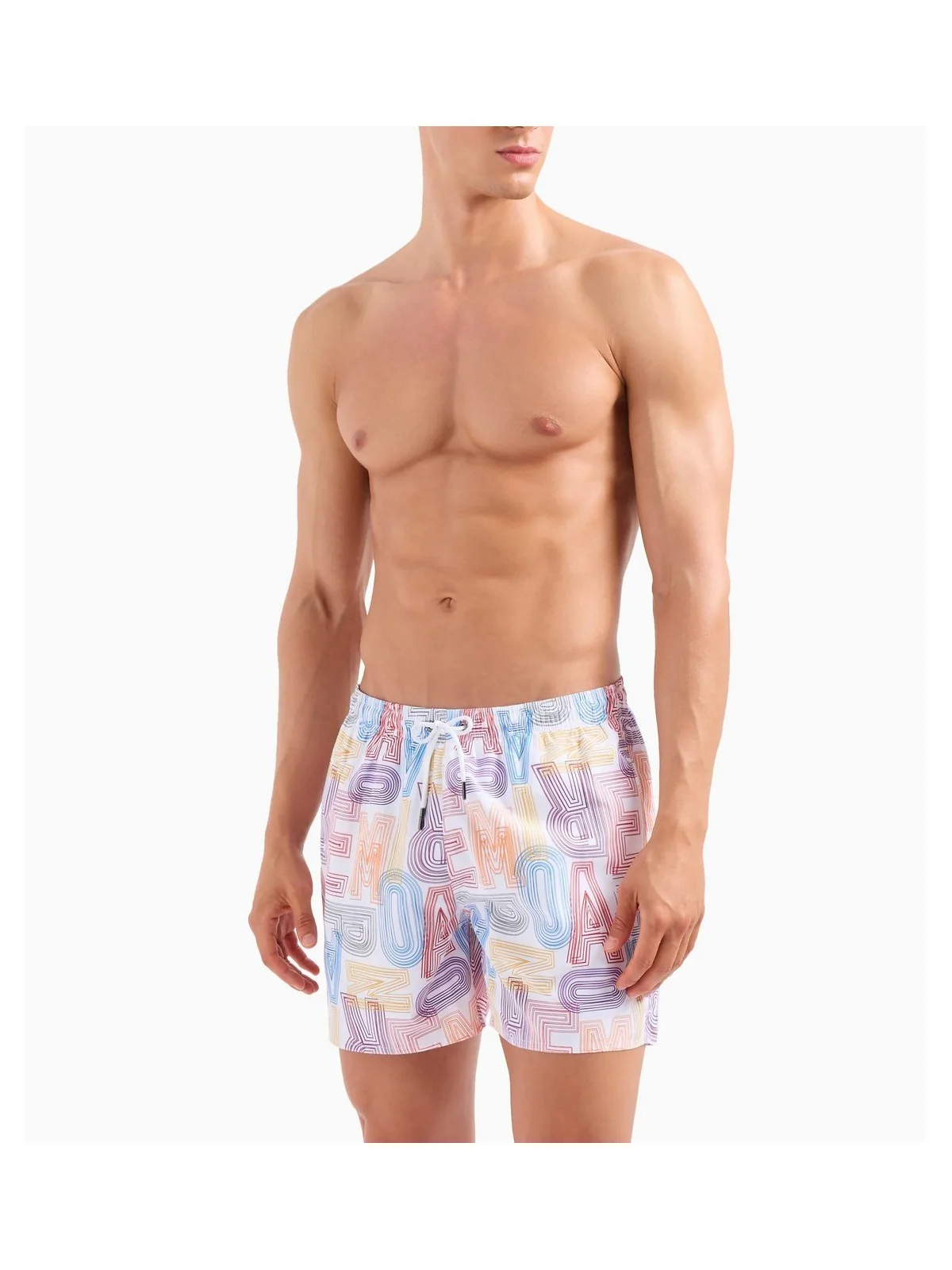 EMPORIO ARMANI Costume da bagno Uomo  211740 4R435 00410 Bianco - Image 3