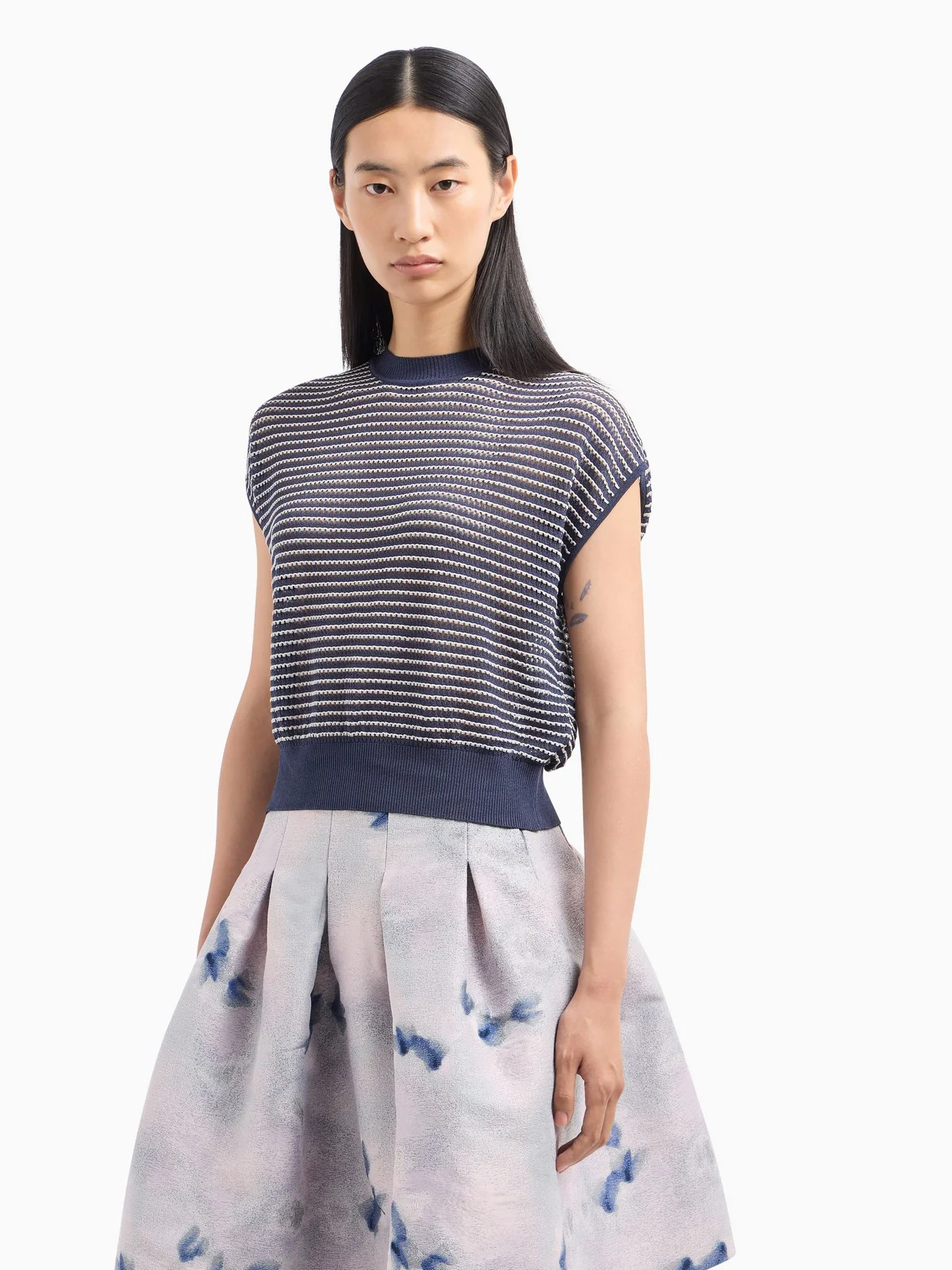 EMPORIO ARMANI Felpa Donna  EW001665 AF15884 FB012 Blu - Image 4