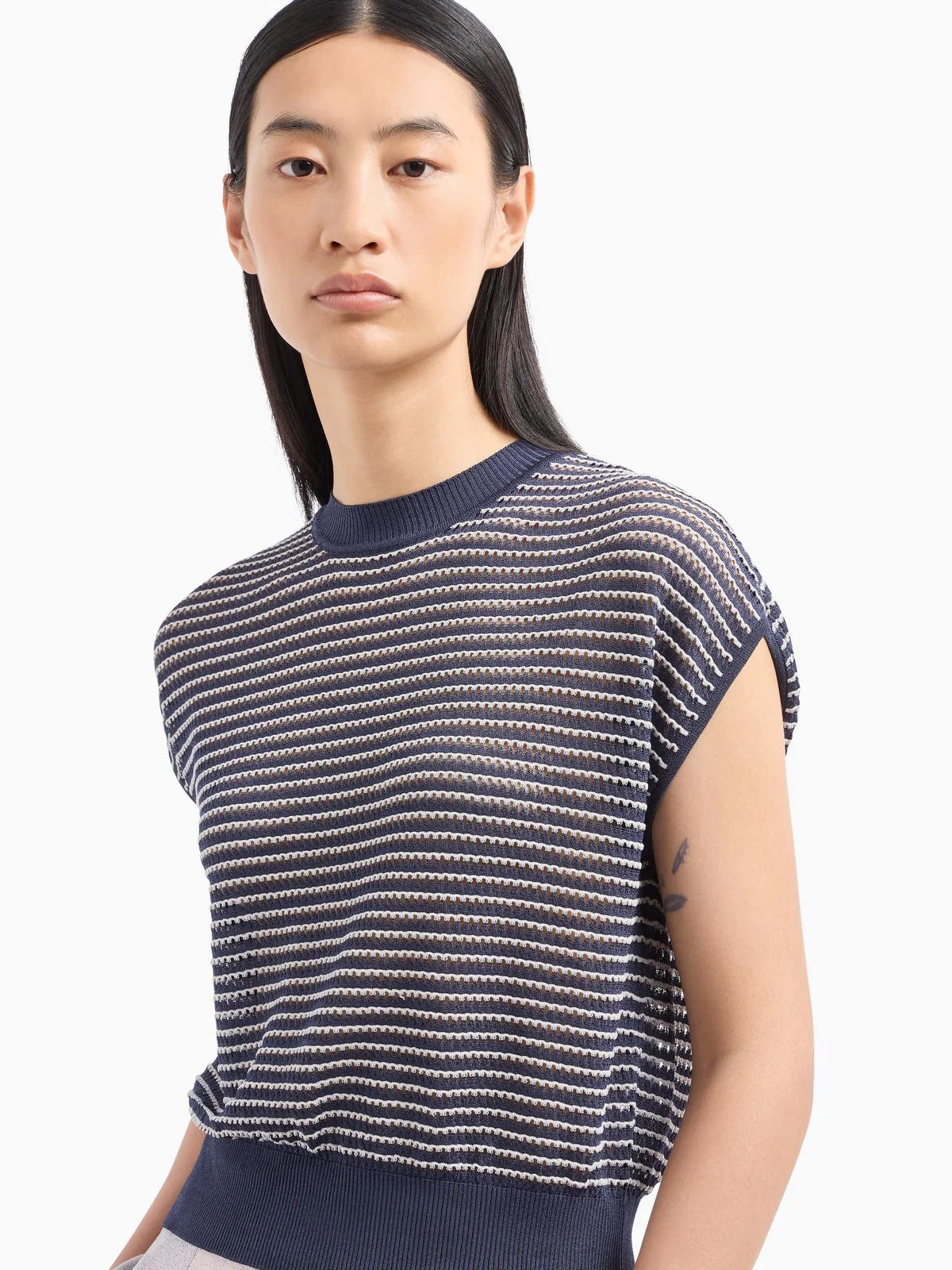 EMPORIO ARMANI Felpa Donna  EW001665 AF15884 FB012 Blu - Image 5