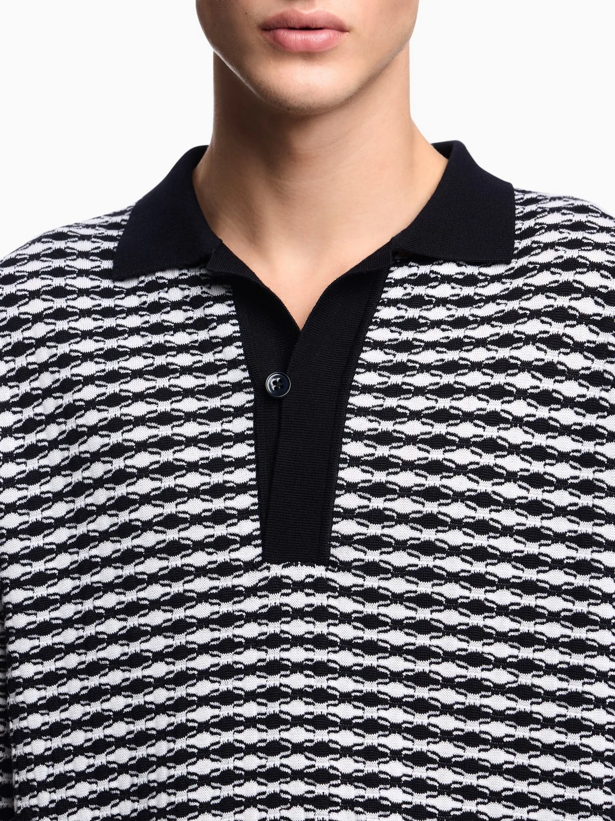 EMPORIO ARMANI Maglione Uomo  EM003518 AF19833 F0015 WHITE/DARK BLUE - Image 2