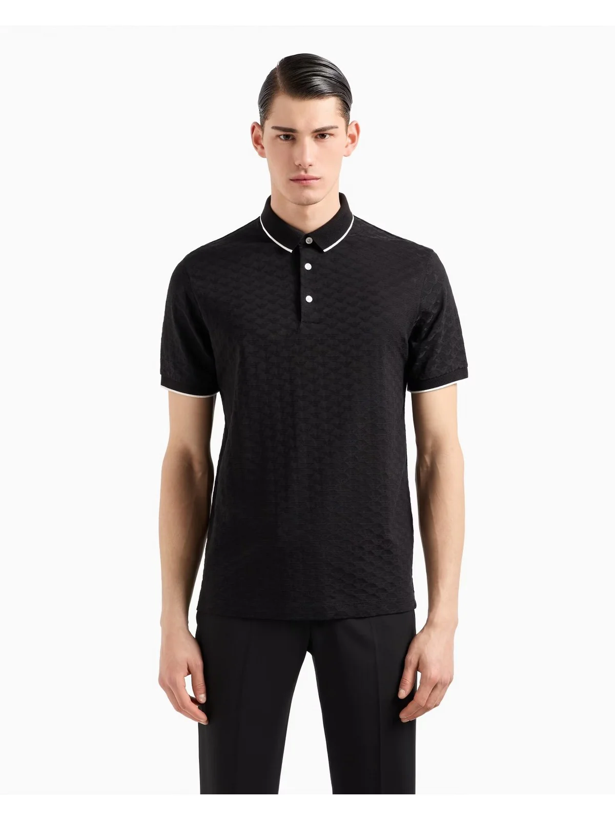 EMPORIO ARMANI Polo Uomo  8N1FP0 1JHWZ 0999 Nero - Image 4