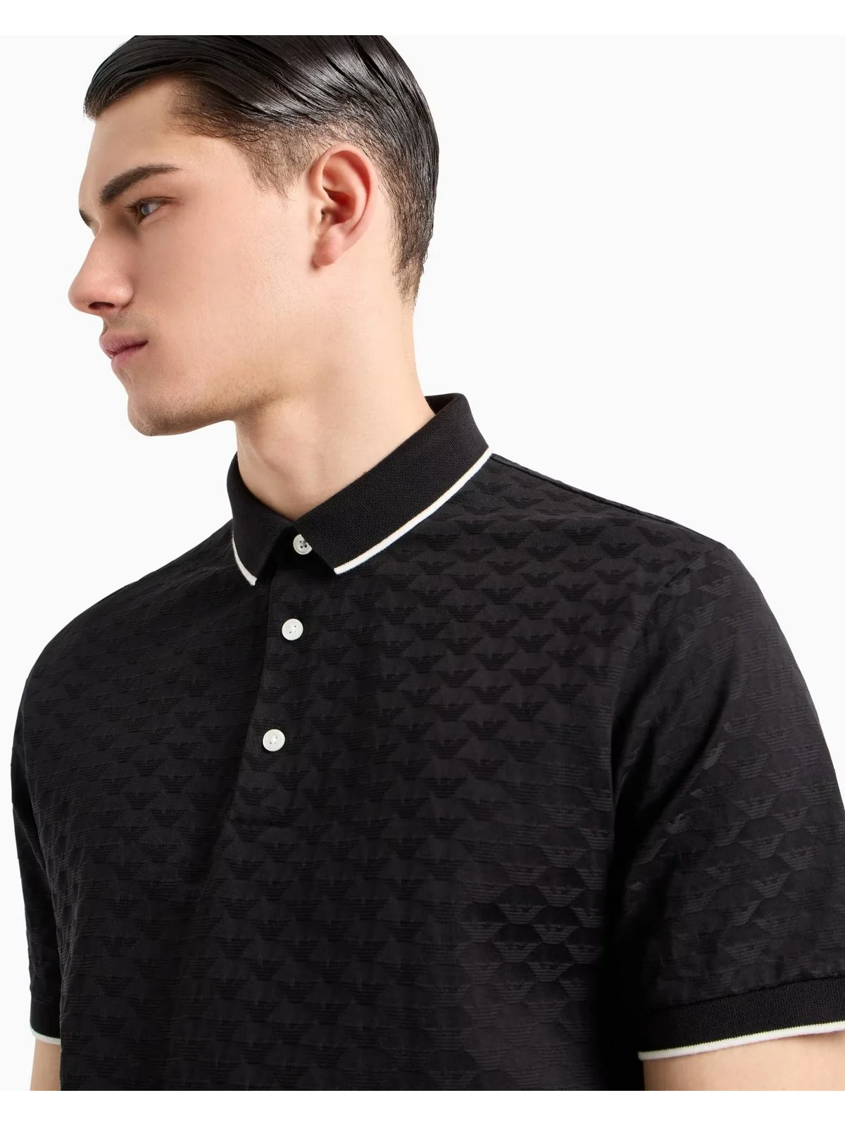 EMPORIO ARMANI Polo Uomo  8N1FP0 1JHWZ 0999 Nero - Image 5