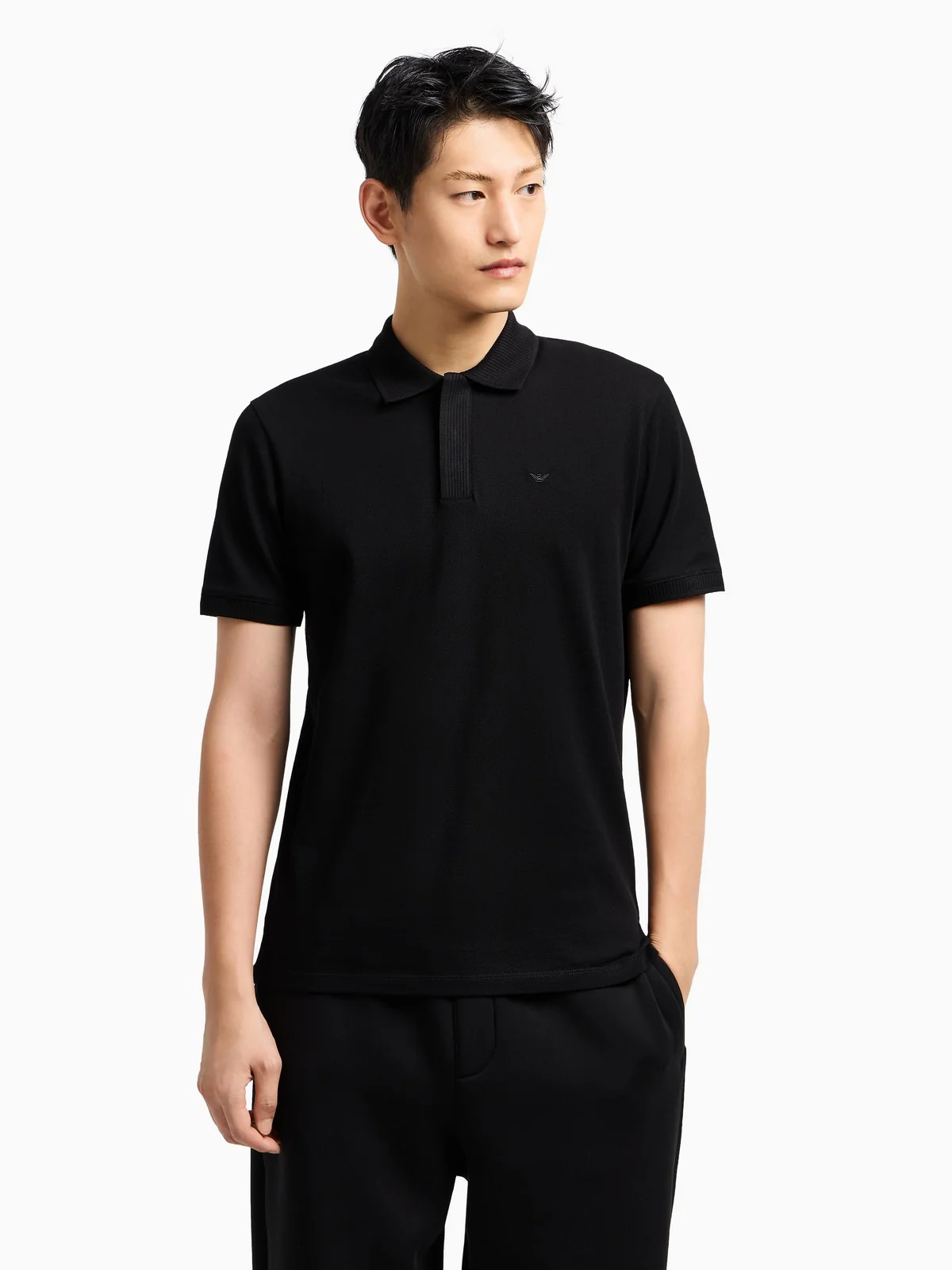 EMPORIO ARMANI Polo Uomo  EM000850 AF12955 UC001 Nero - Image 2