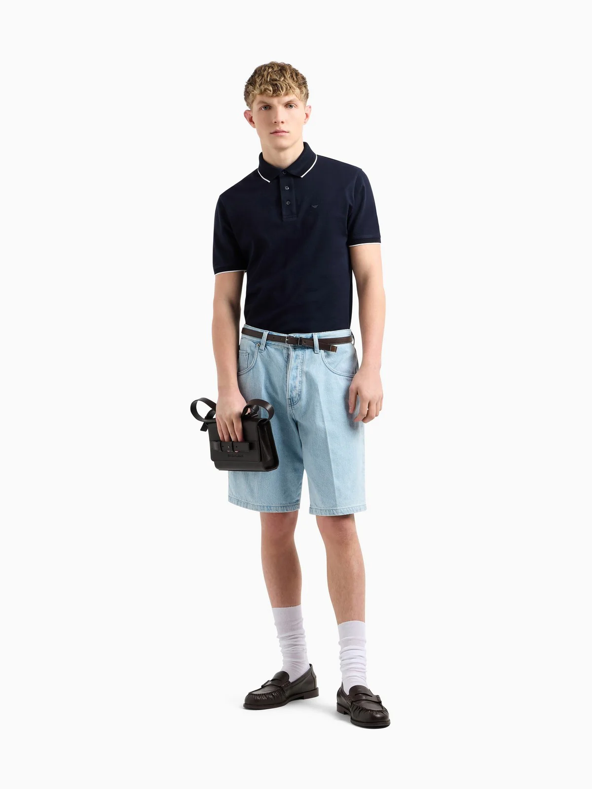 EMPORIO ARMANI Polo Uomo  EM000858 AF12955 UB118 Blu - Image 2